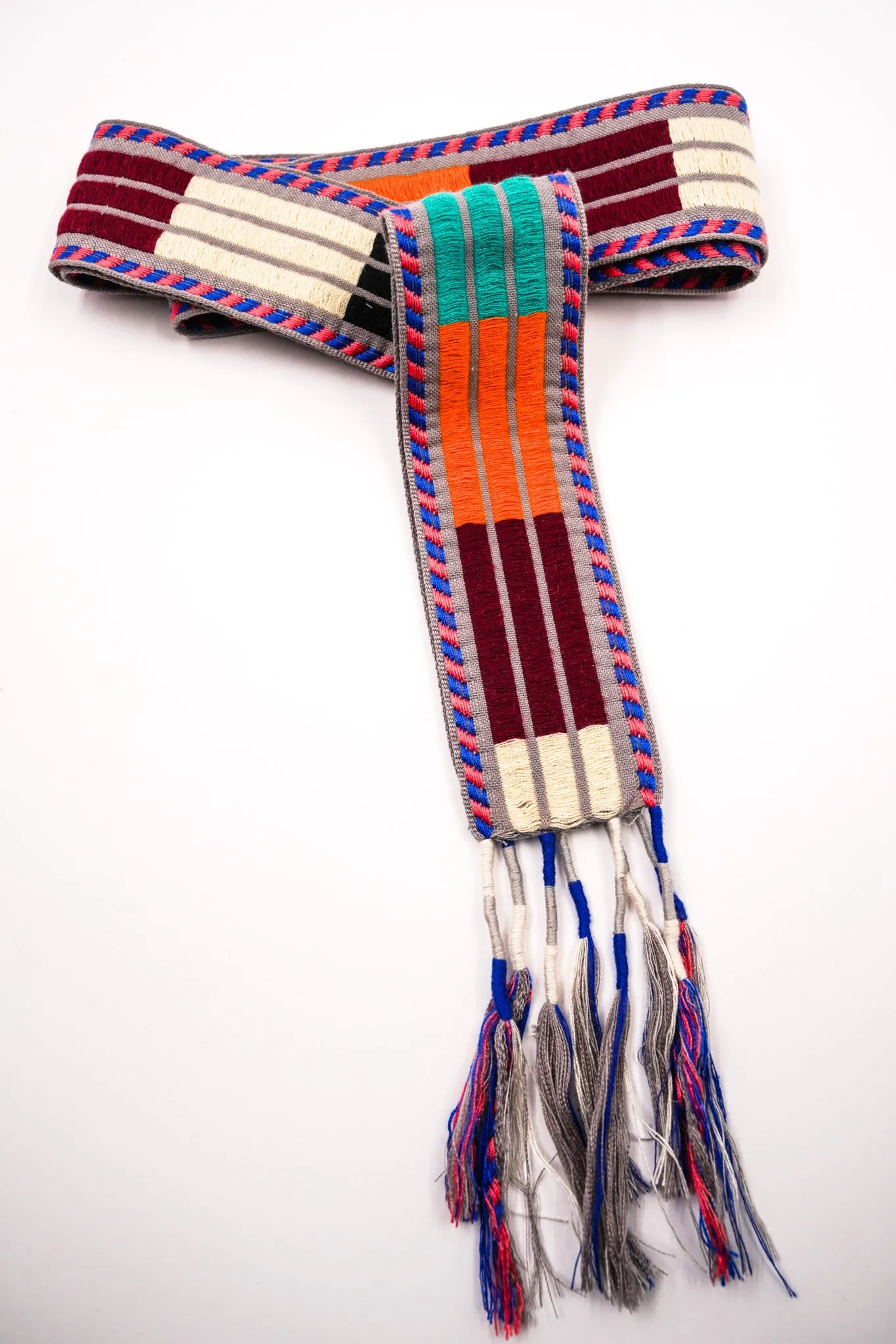 Multi Stripe Tapestry Belt