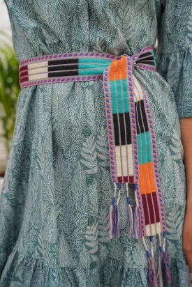 Multi Stripe Tapestry Belt