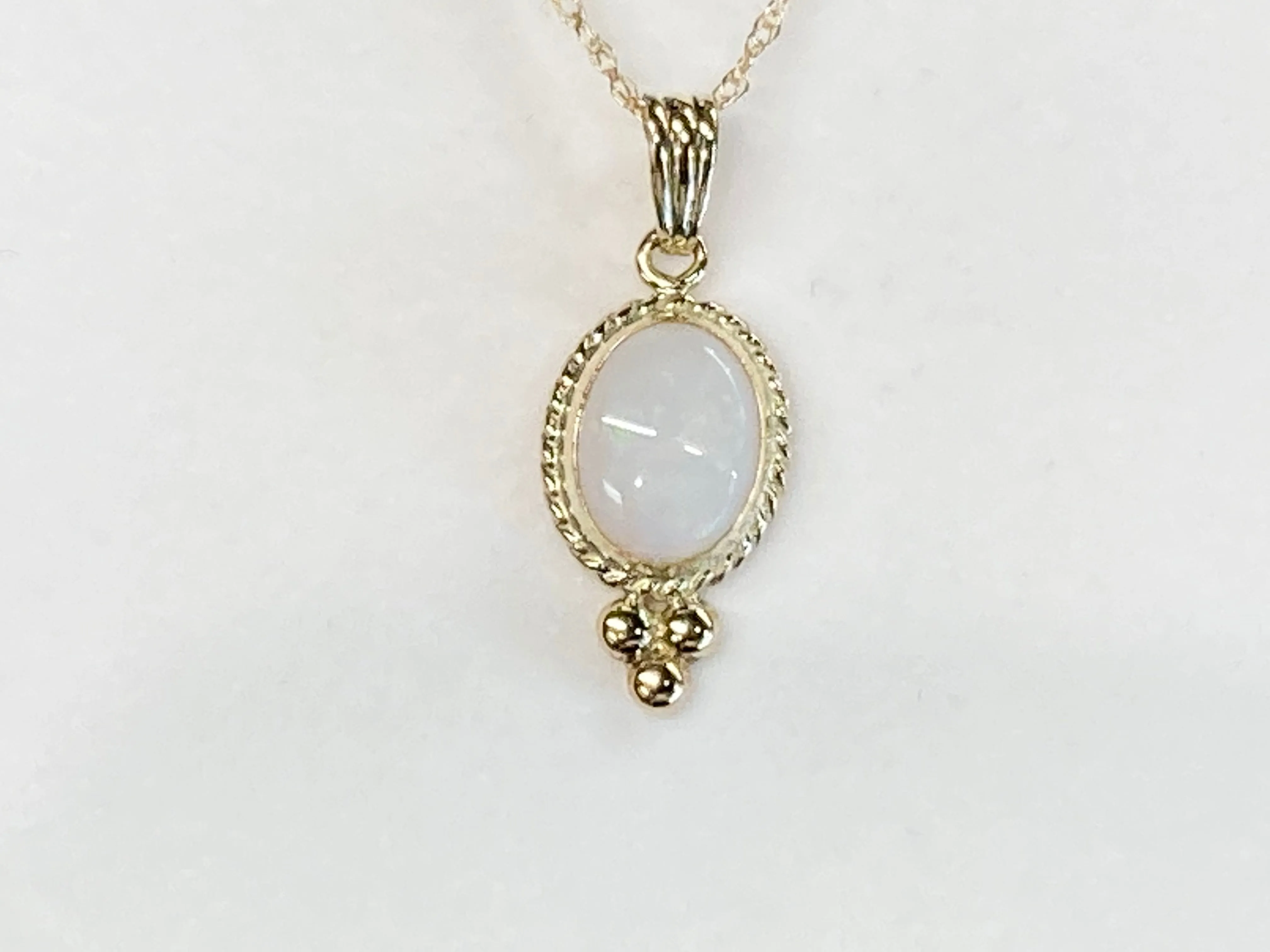 Opal Gold Pendant And Chain