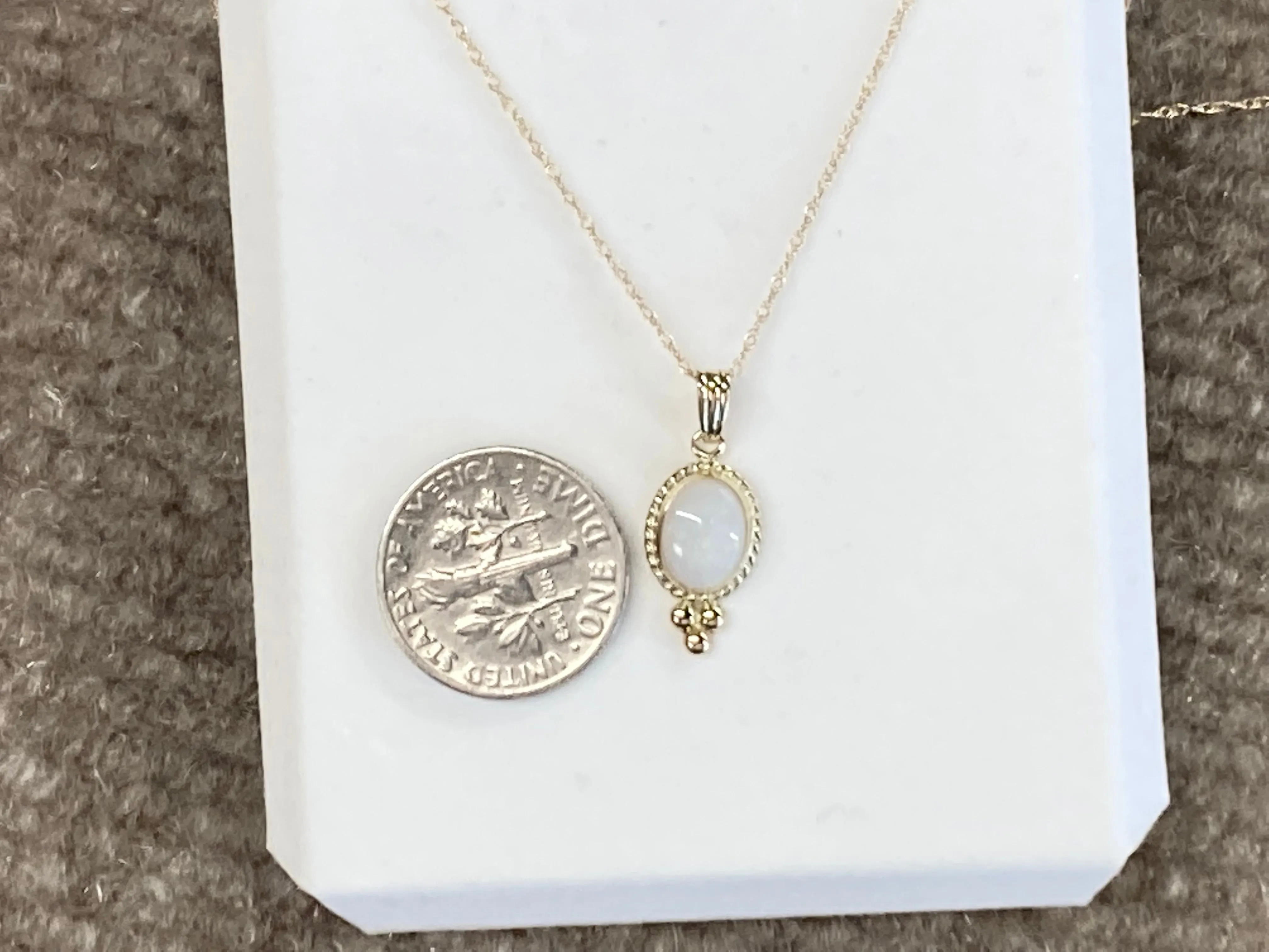 Opal Gold Pendant And Chain