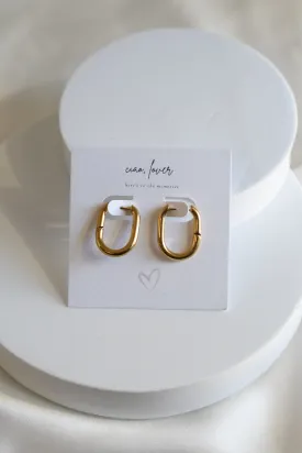 Oval Hoop Earrings