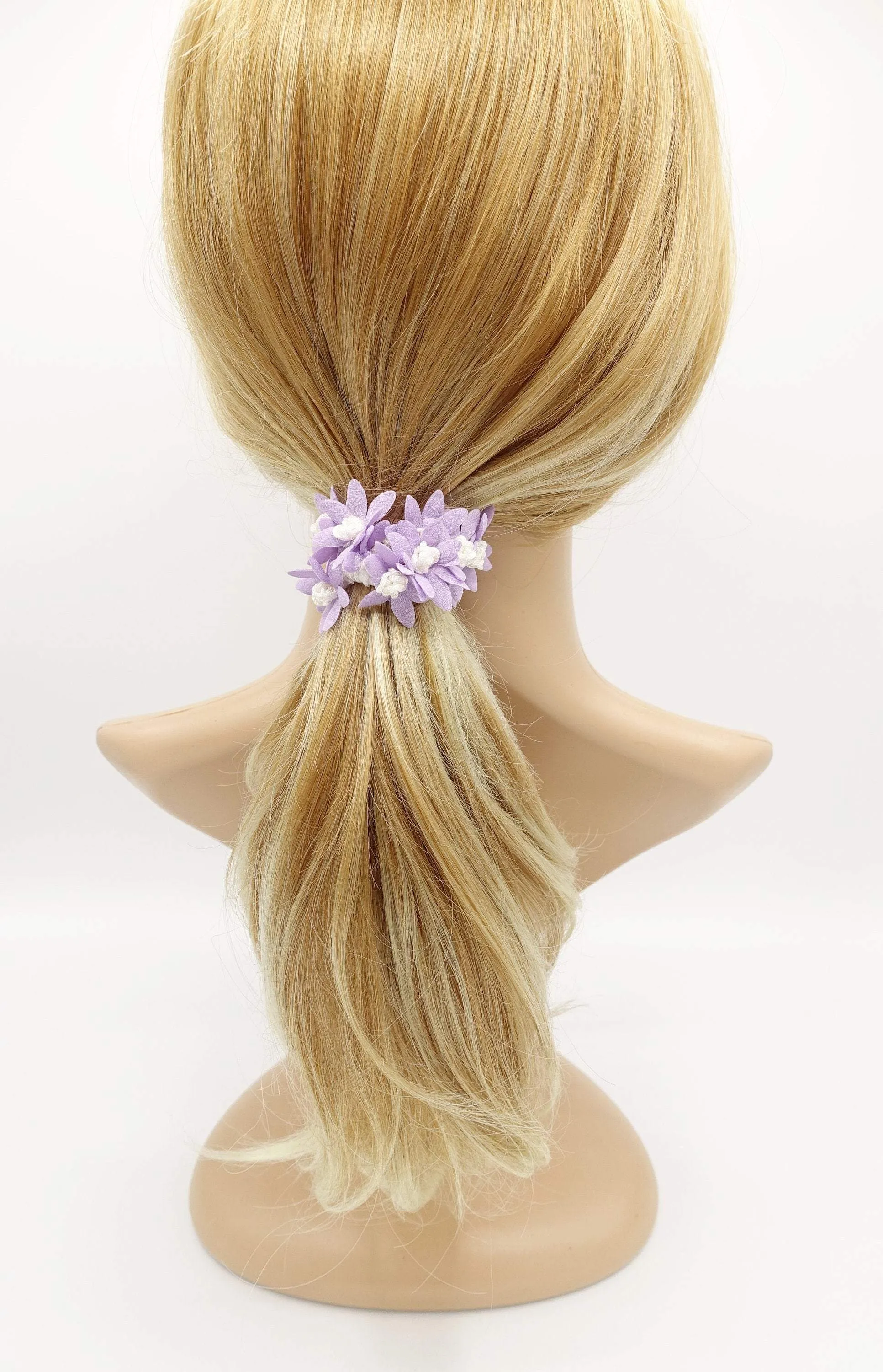 pastel flower petal scrunchies hair elastic scrunchies for women