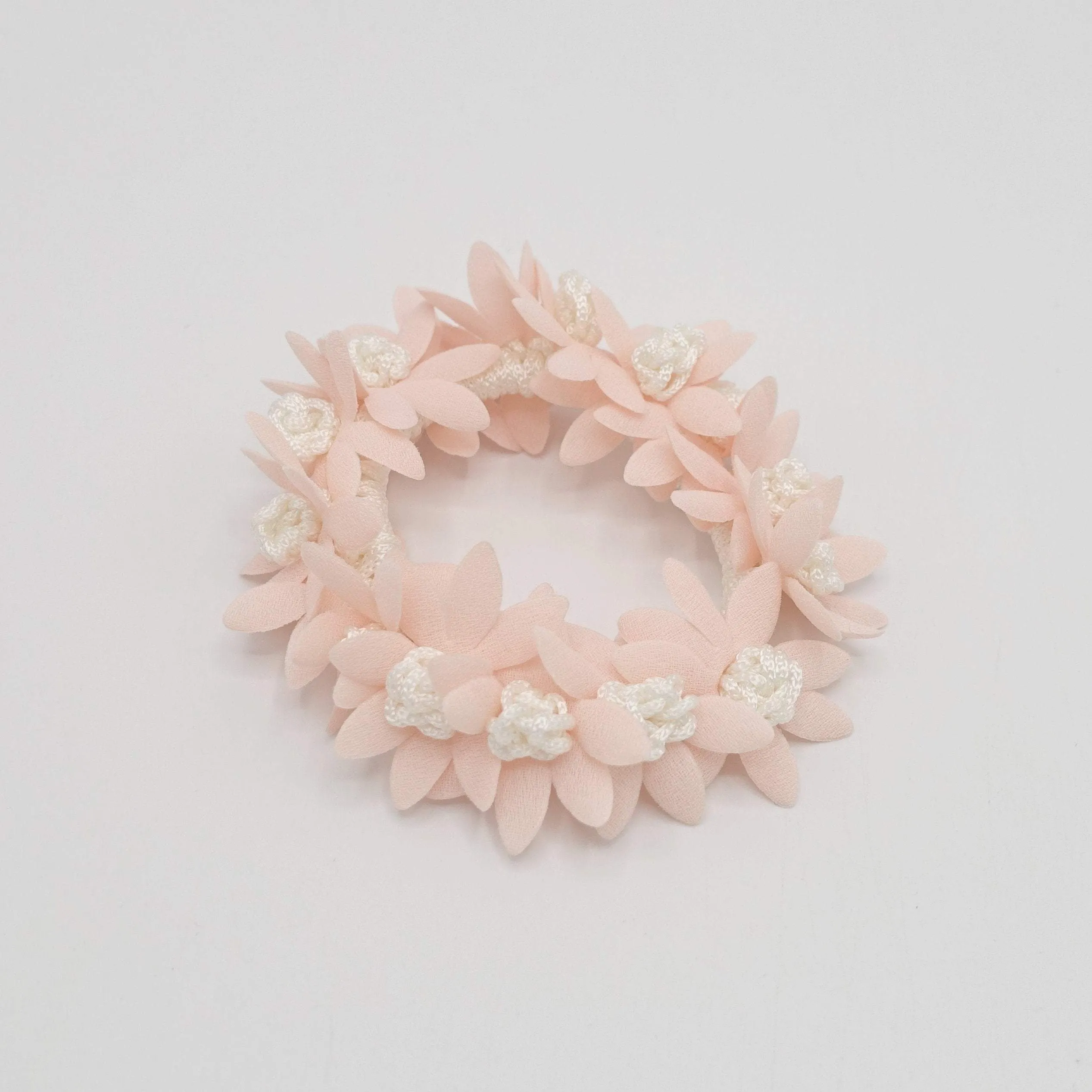 pastel flower petal scrunchies hair elastic scrunchies for women