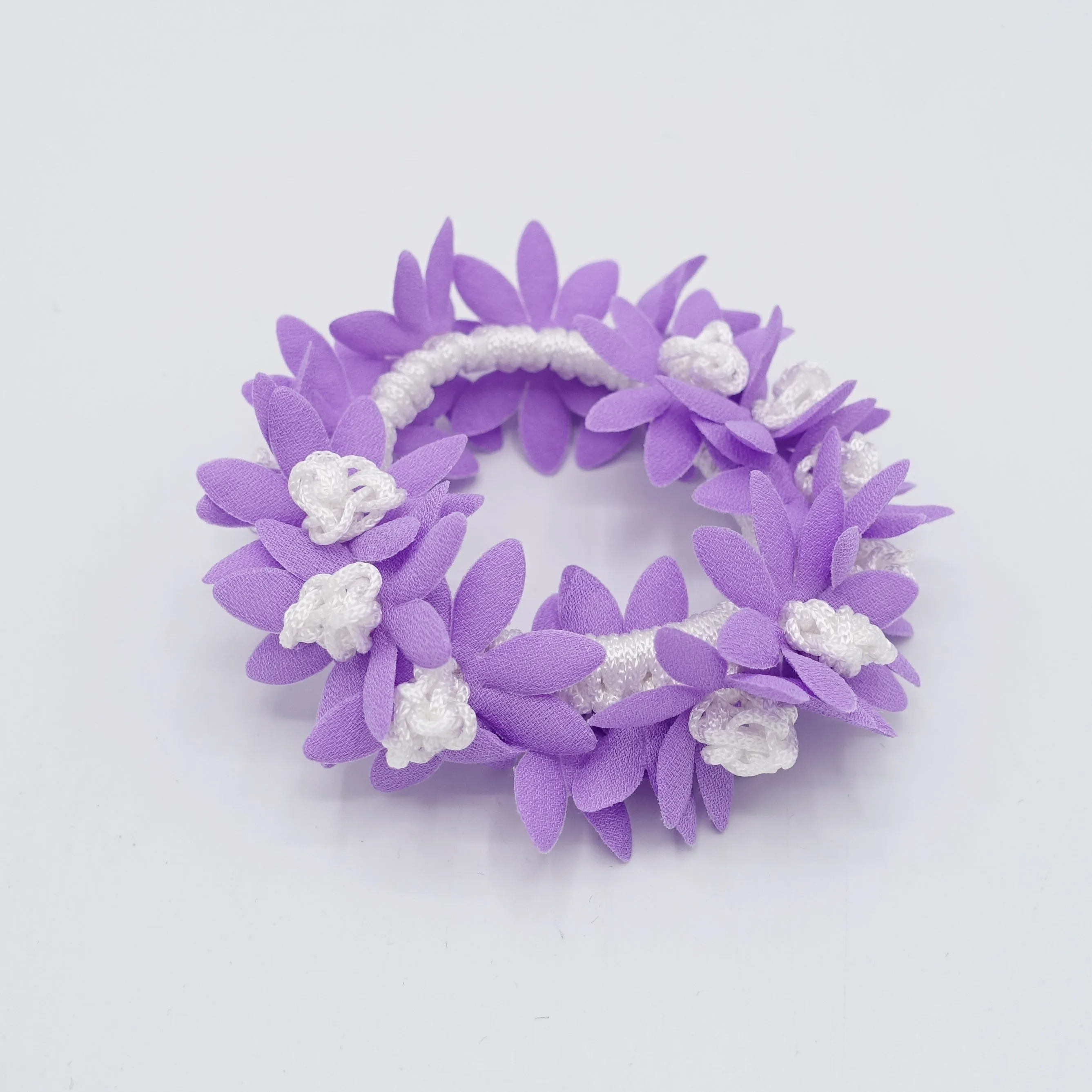 pastel flower petal scrunchies hair elastic scrunchies for women
