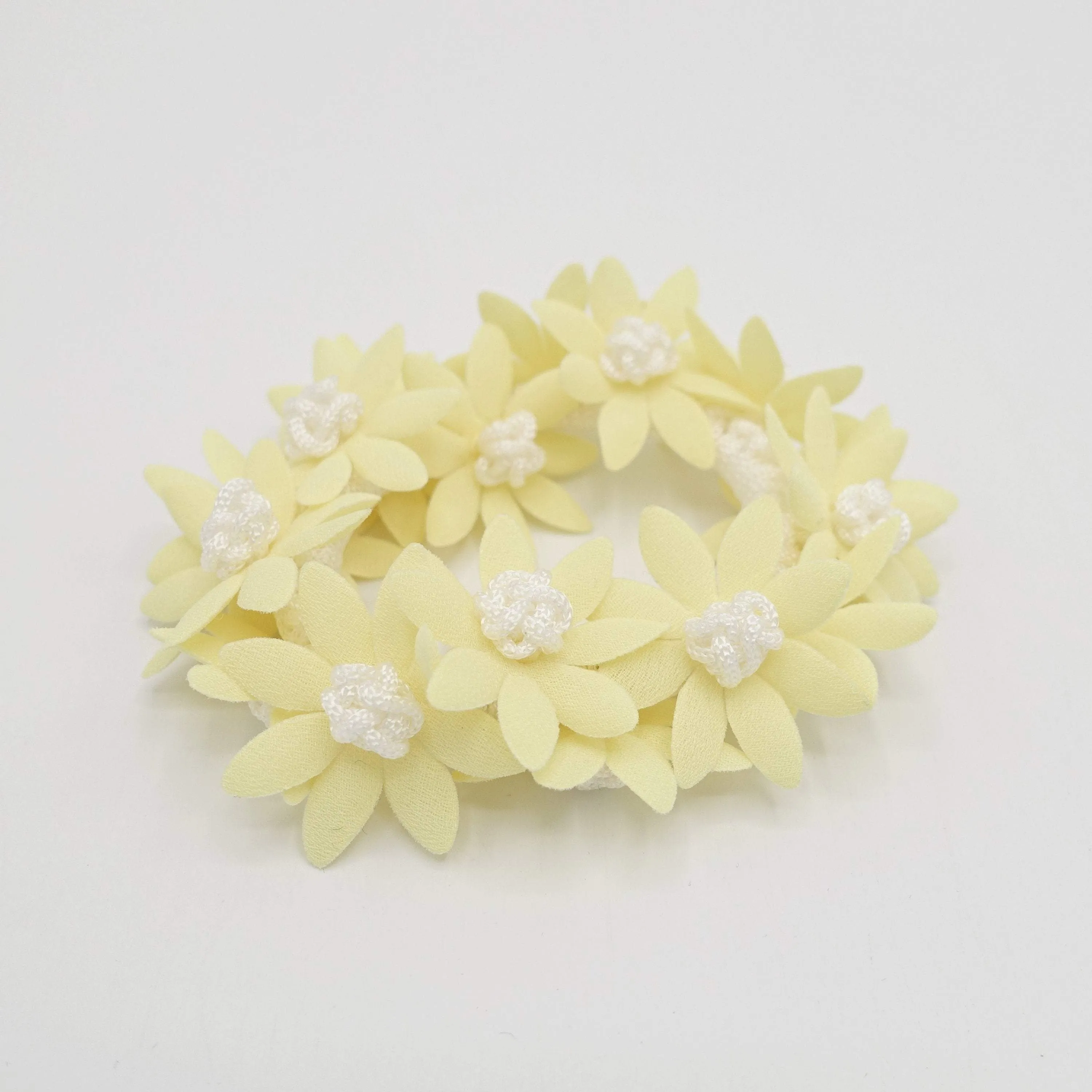 pastel flower petal scrunchies hair elastic scrunchies for women