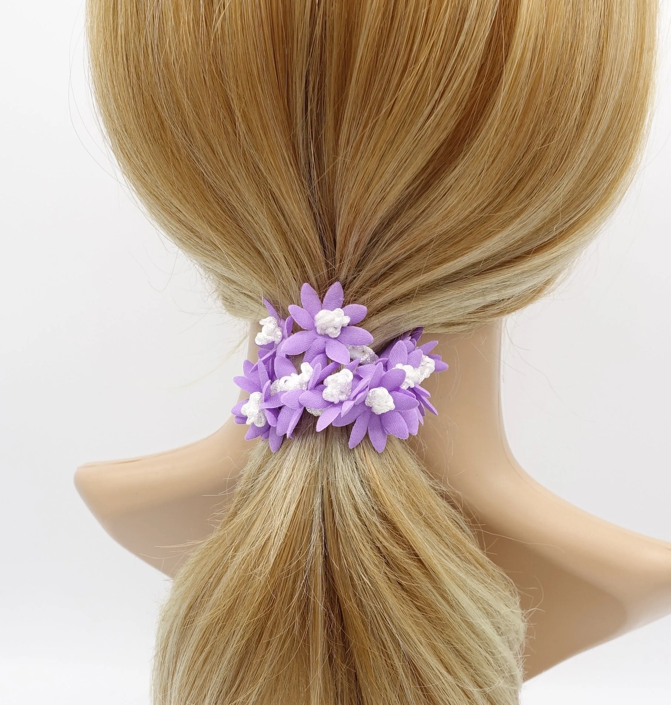 pastel flower petal scrunchies hair elastic scrunchies for women