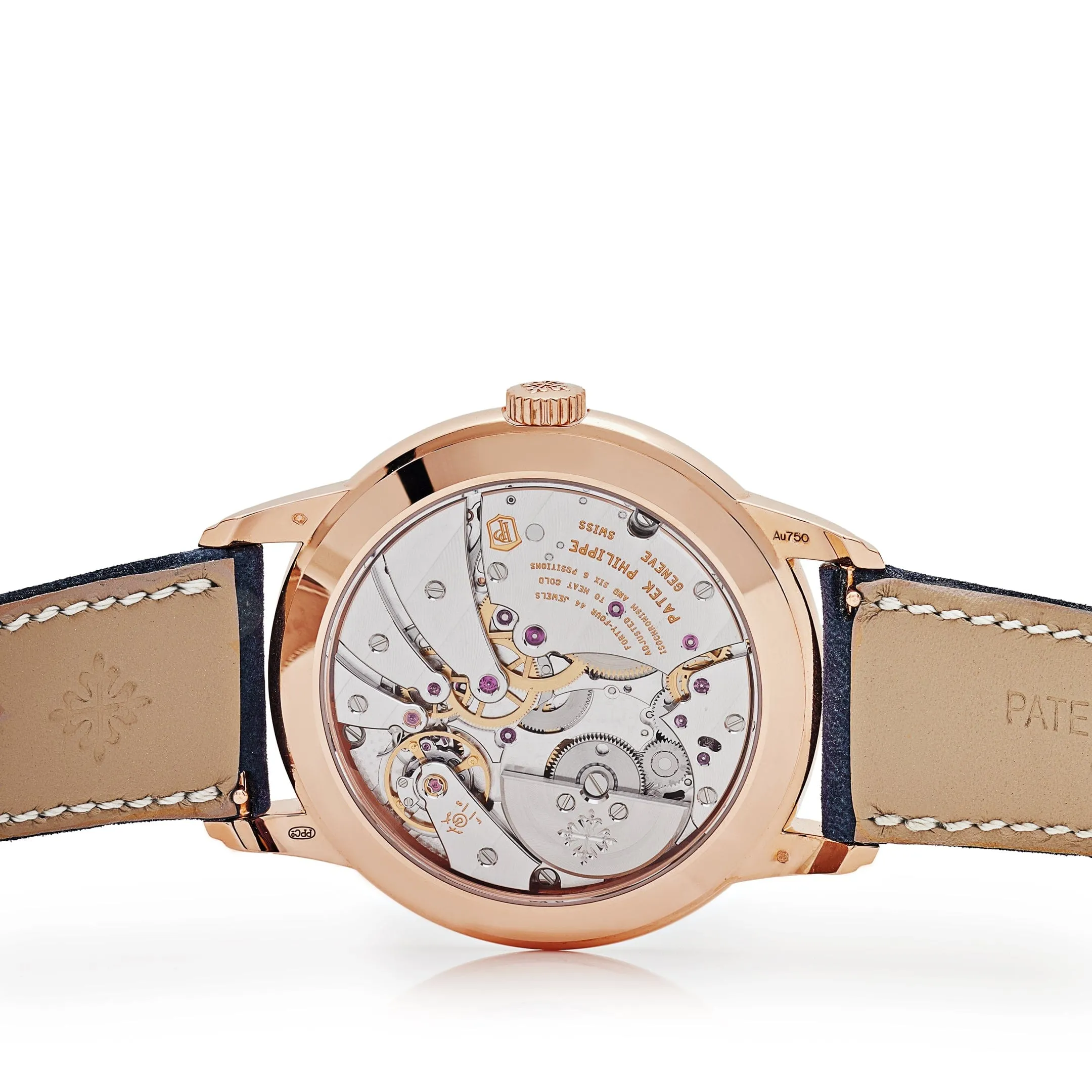 Patek Philippe Complications Calatrava 5224R-001 Travel Time Rose Gold Navy Blue Dial