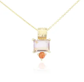 Priya Ametrine Gold Necklace