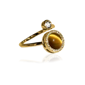 QUEEN BI - MOON OF GODDESS RING Brun