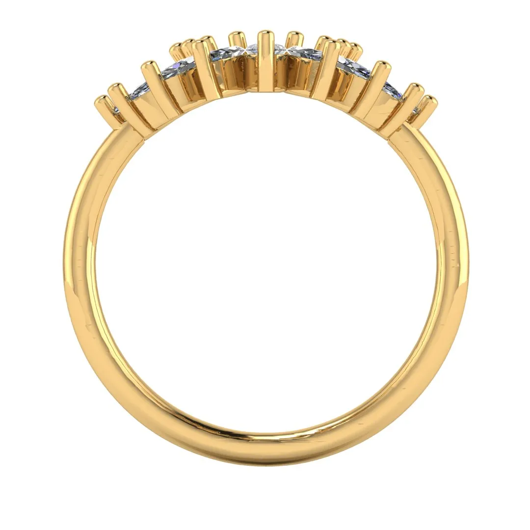"Irena" Petal Marquise Cut 1.00ct Diamond U Shaped Eternity Ring ET13