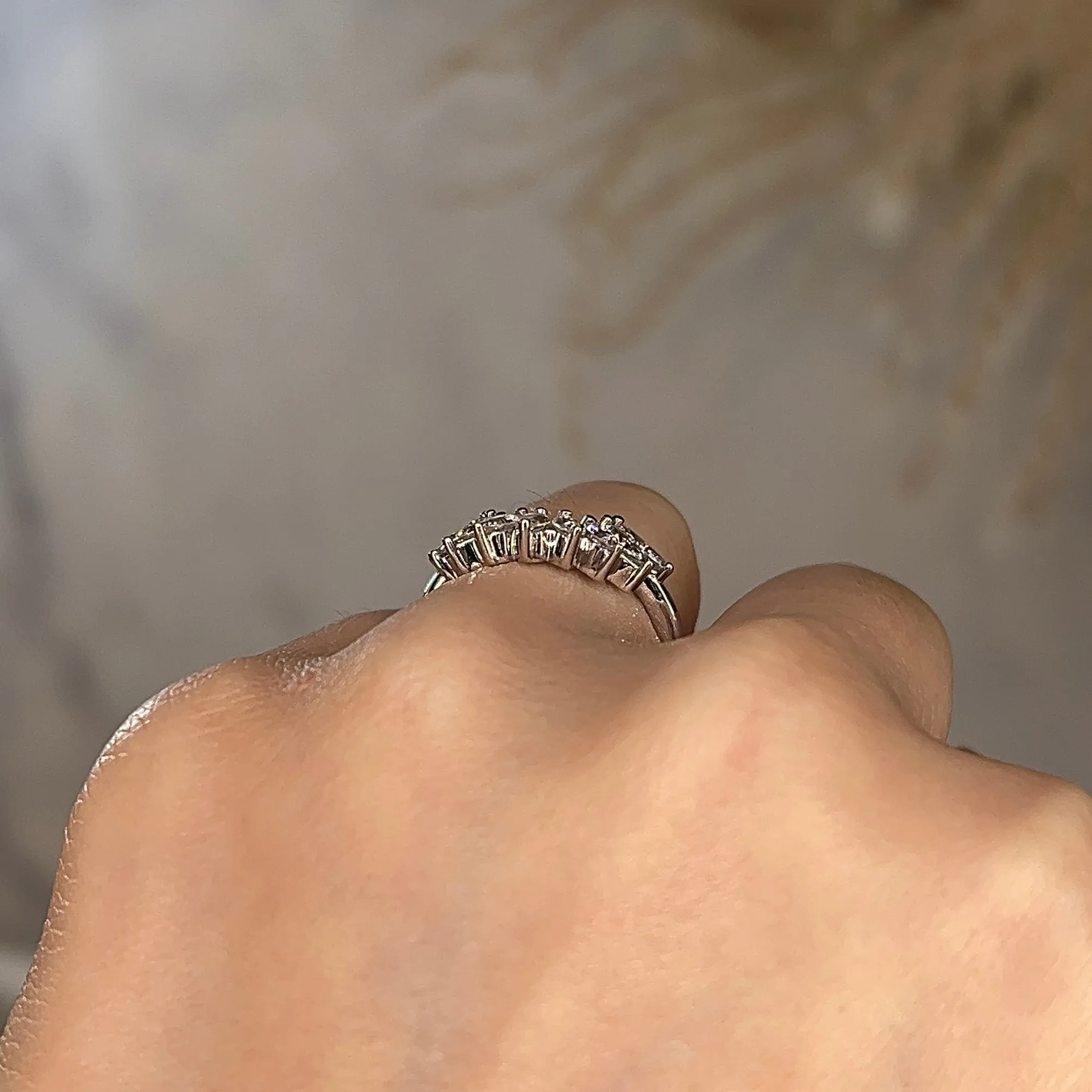 "Irena" Petal Marquise Cut 1.00ct Diamond U Shaped Eternity Ring ET13