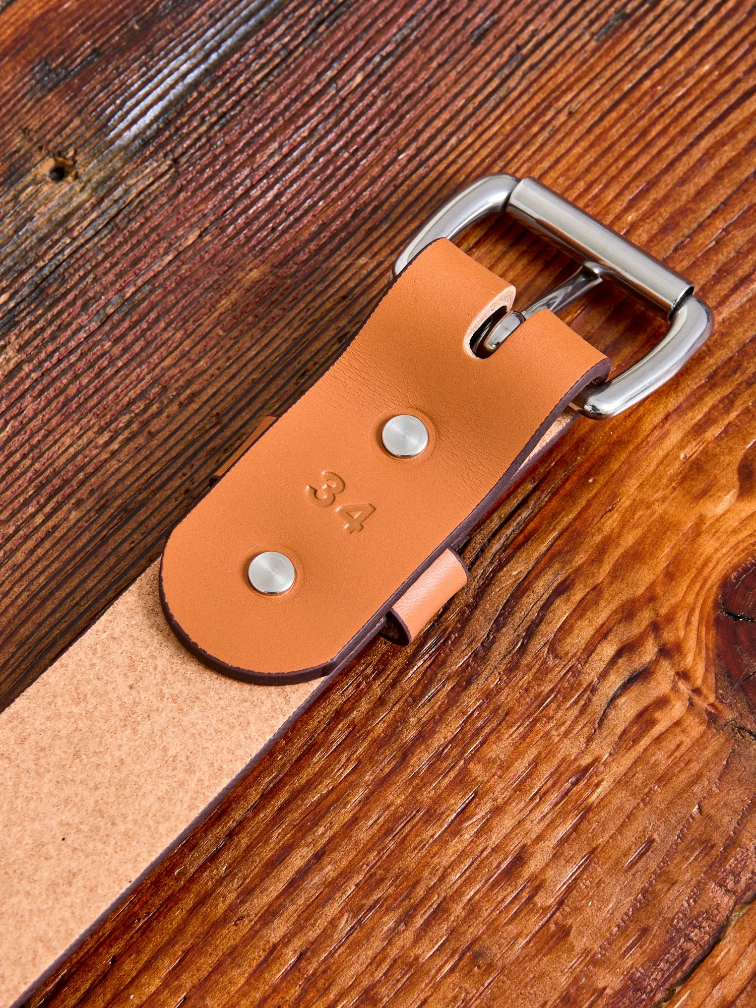 "Standard" 11oz Leather Belt in Saddle Tan