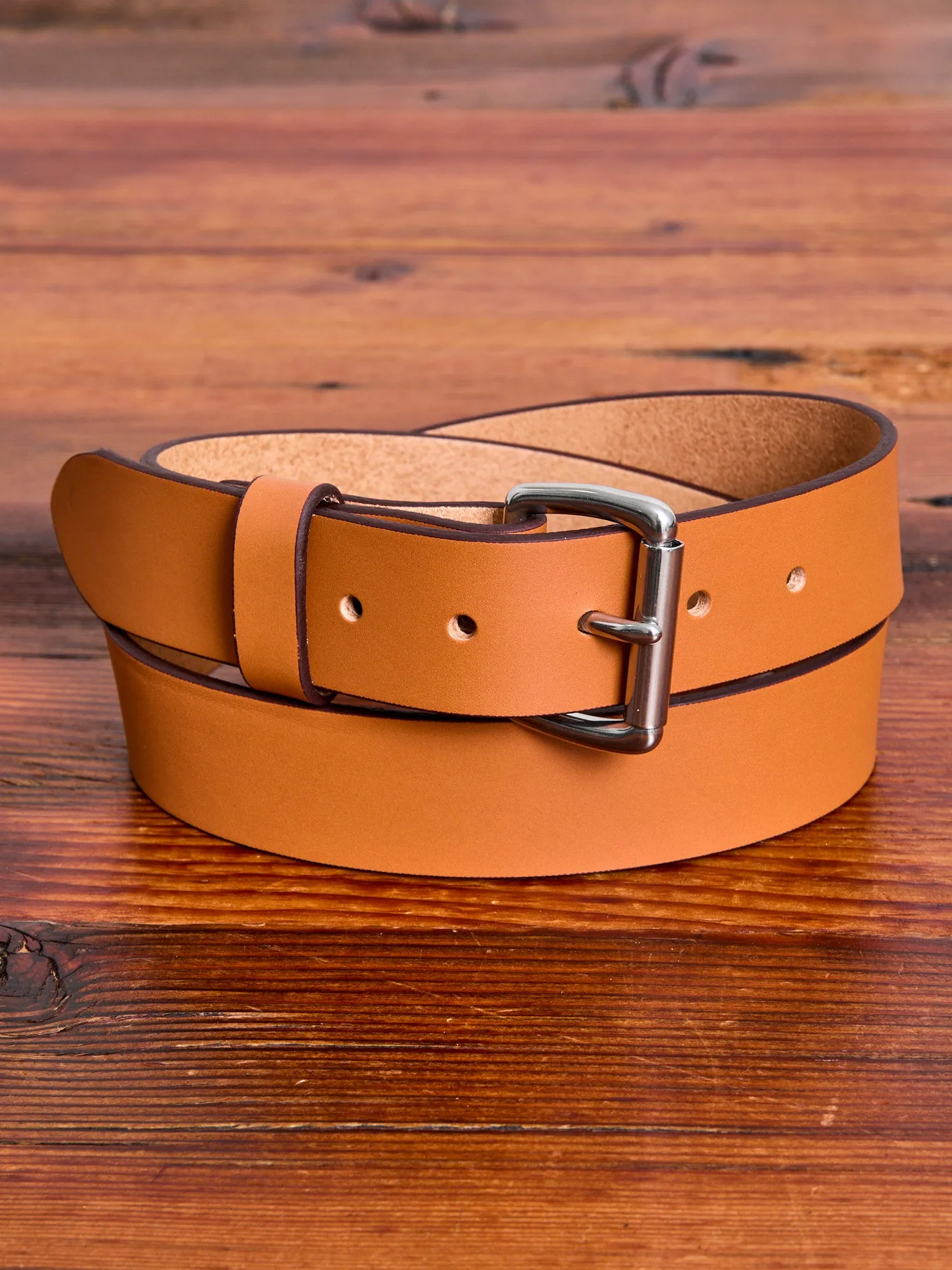 "Standard" 11oz Leather Belt in Saddle Tan