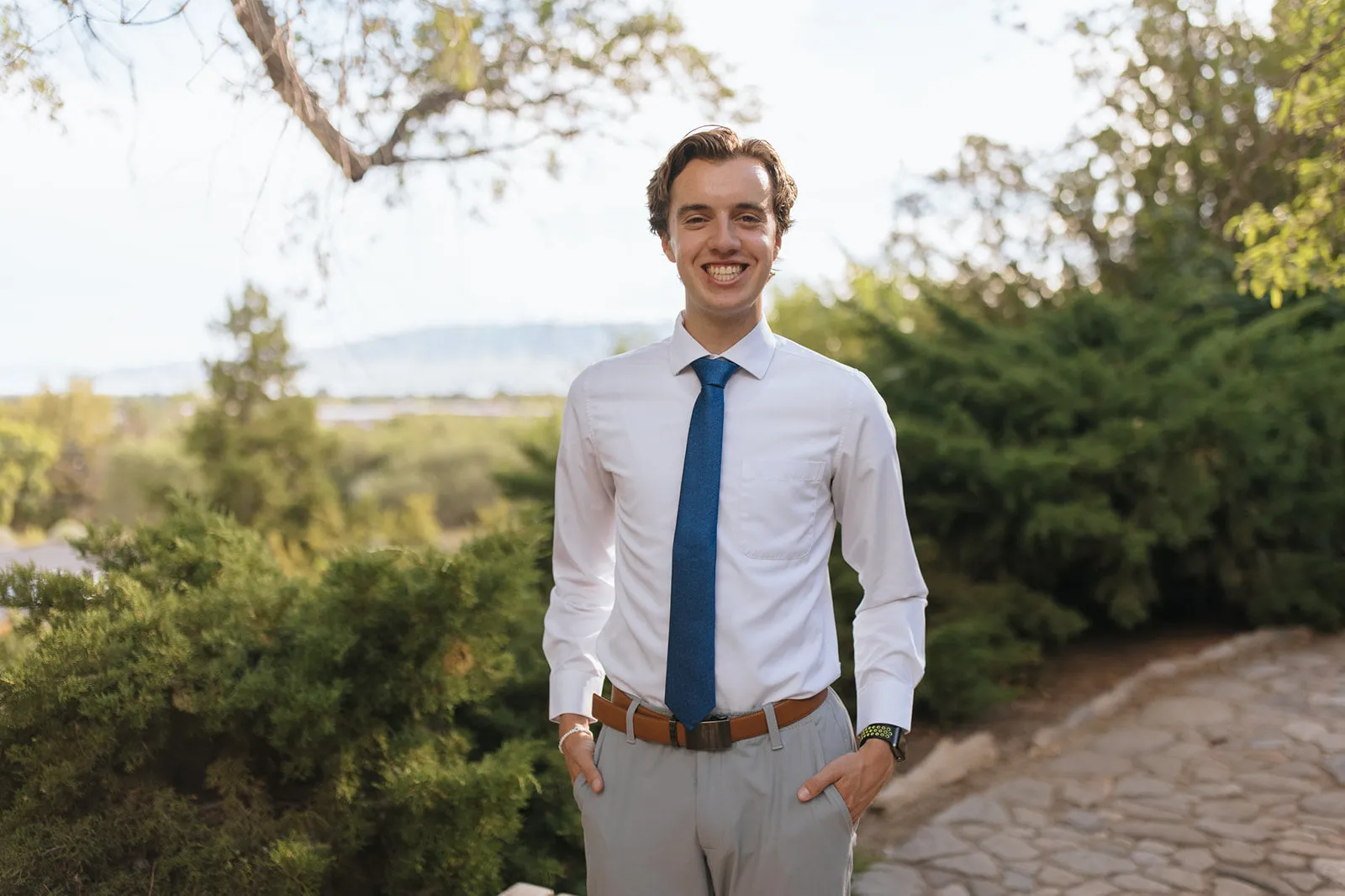 R&B Blue Sparkle Tie