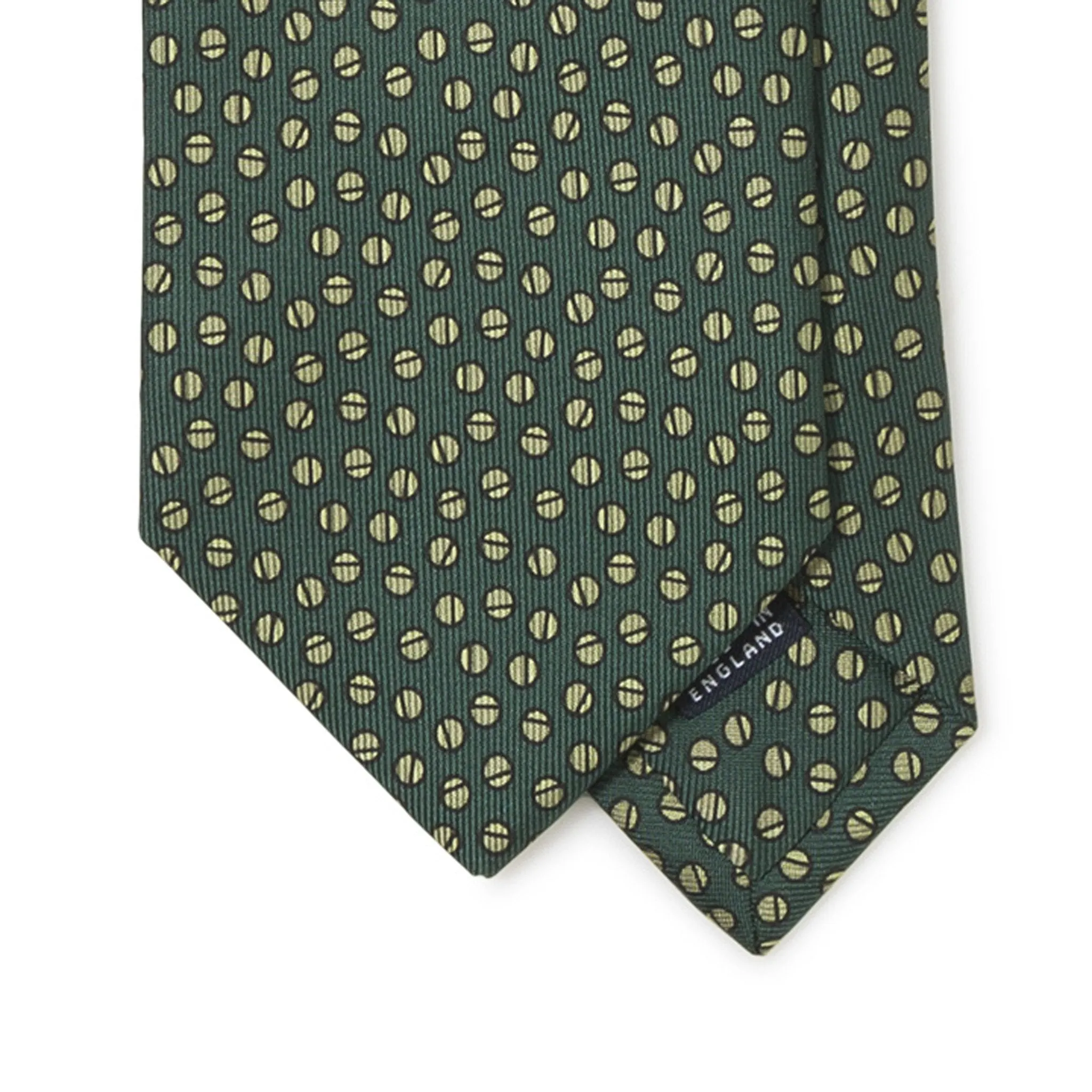 Silk Foulard Split Circle Print Tie