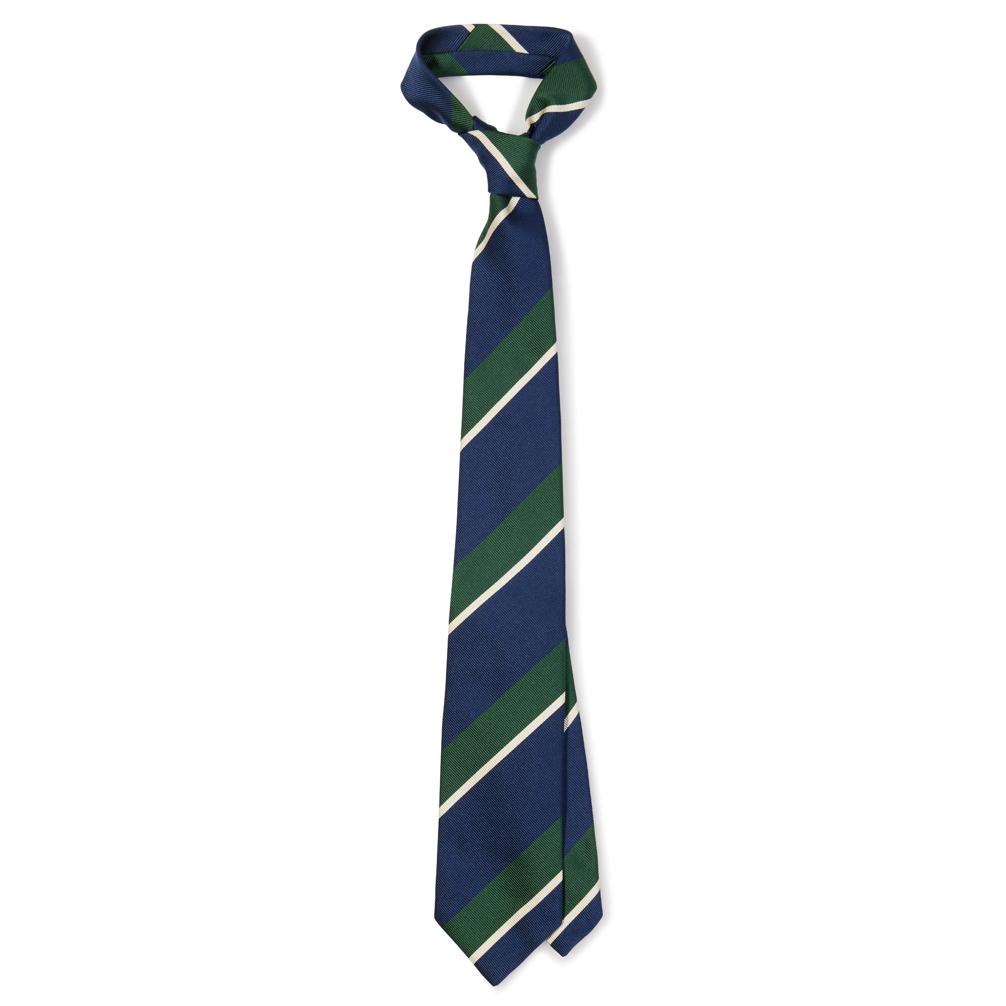 Silk Mogador Multi Stripe Tipped Tie