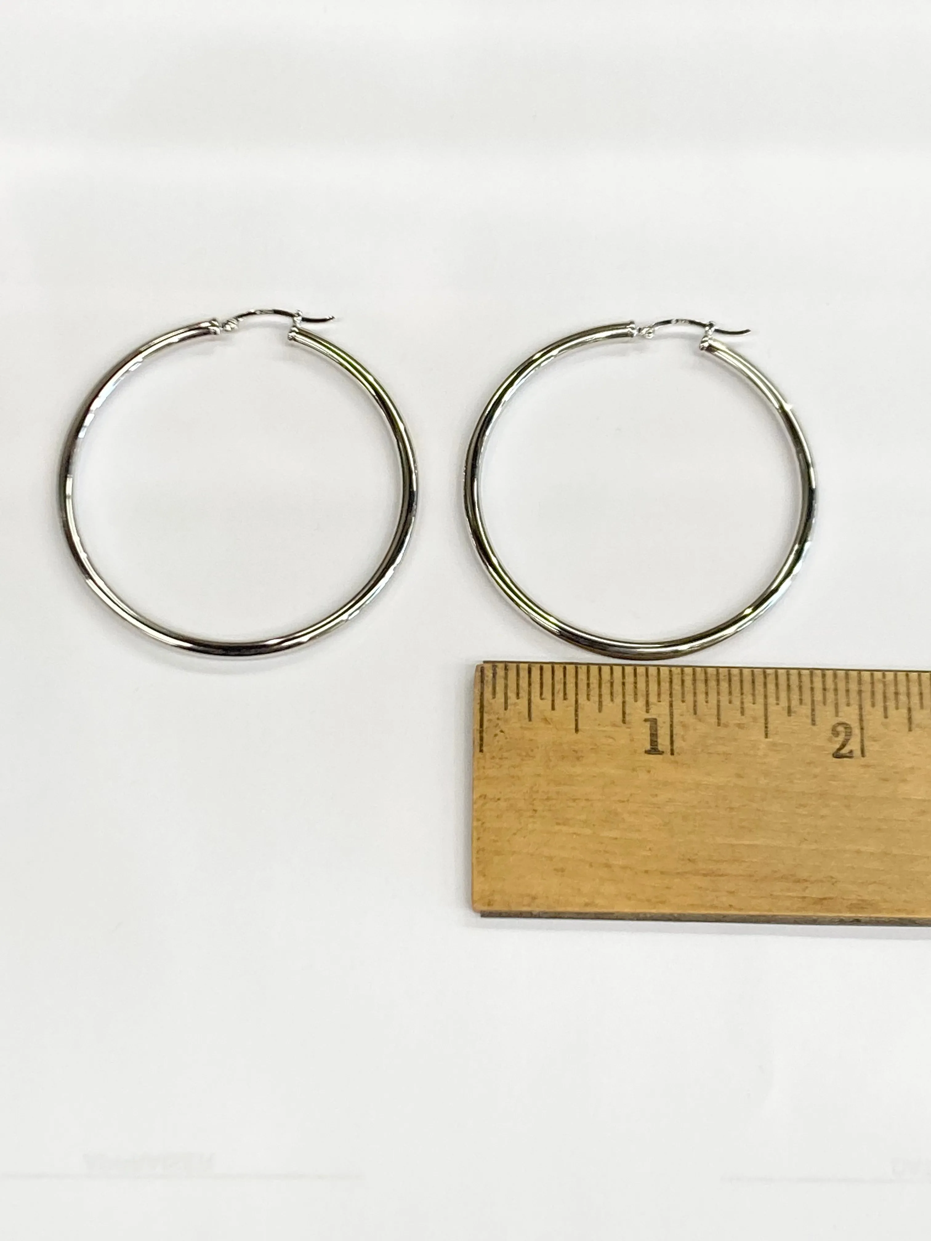 Silver Big Hoop Earrings