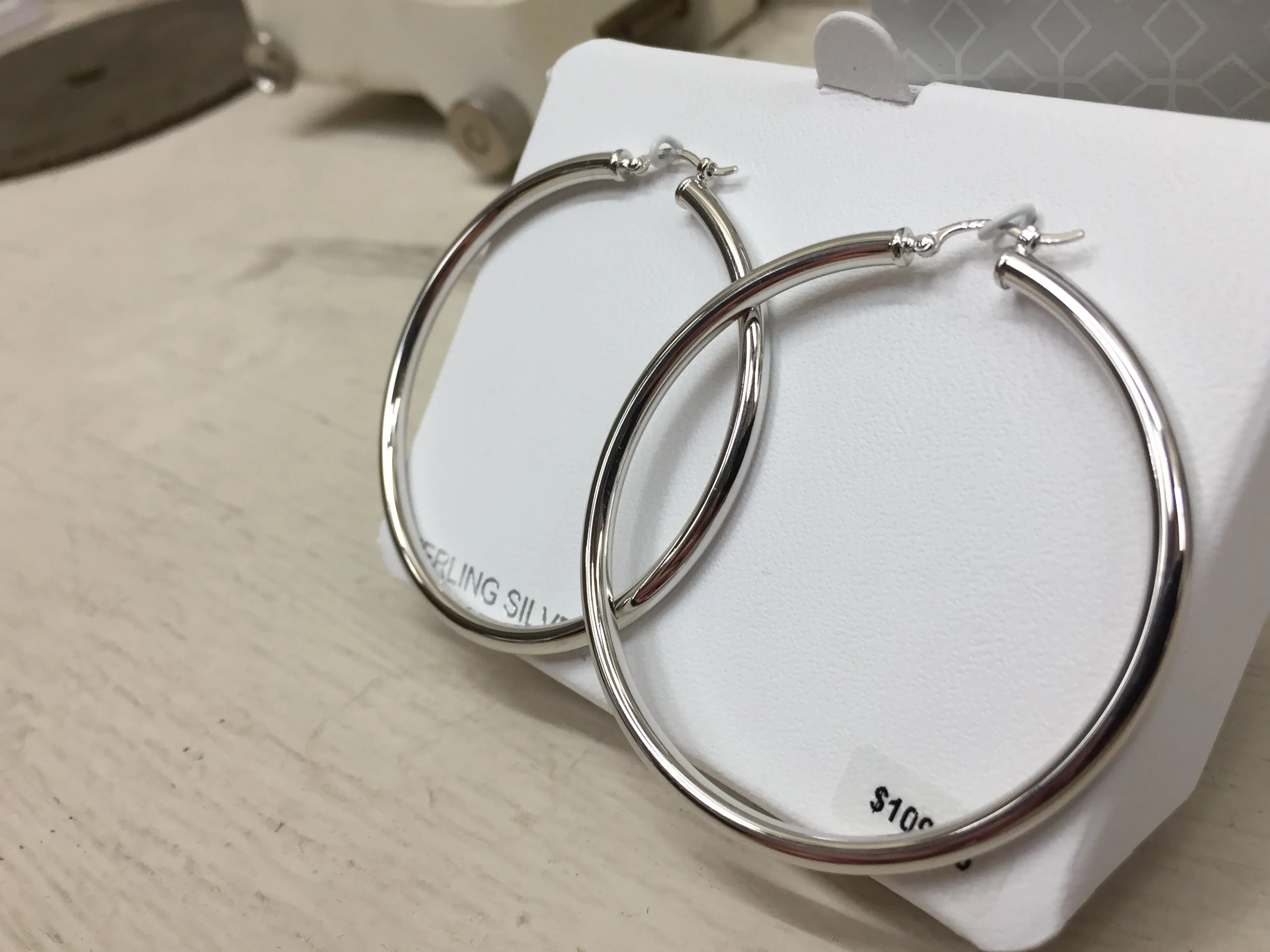 Silver Big Hoop Earrings