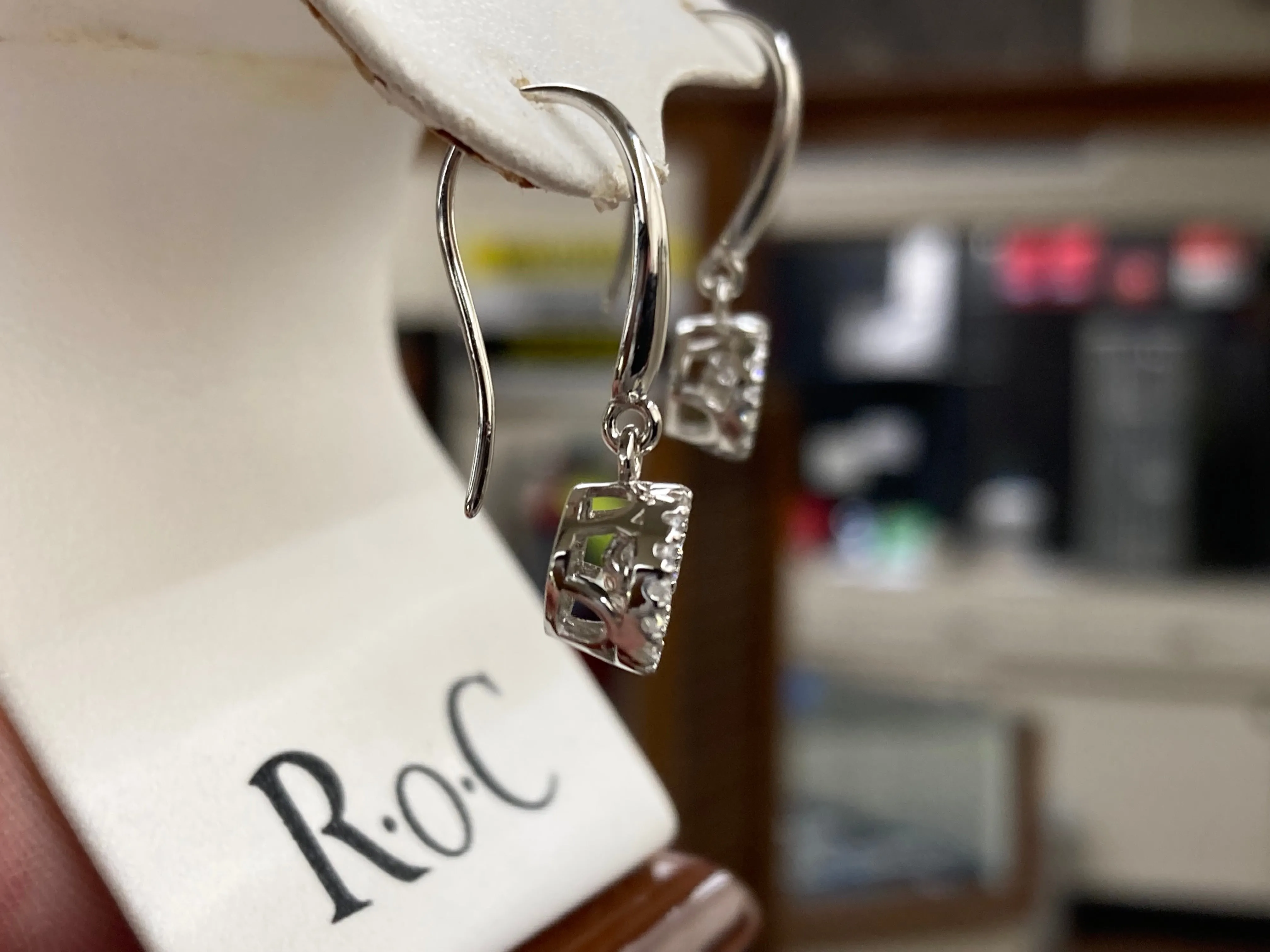 Silver Swarovski Zirconia Dangle Earrings