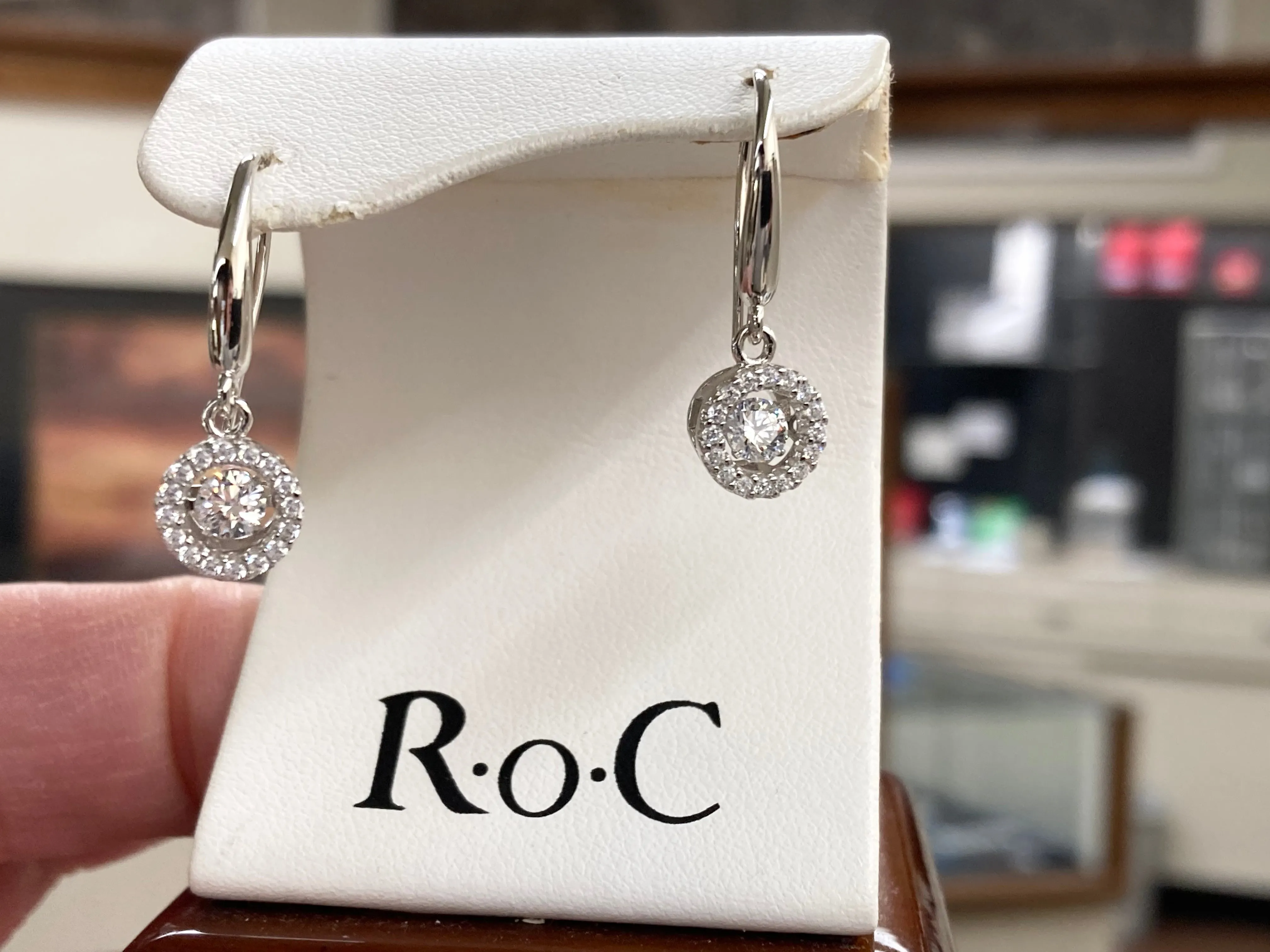 Silver Swarovski Zirconia Dangle Earrings