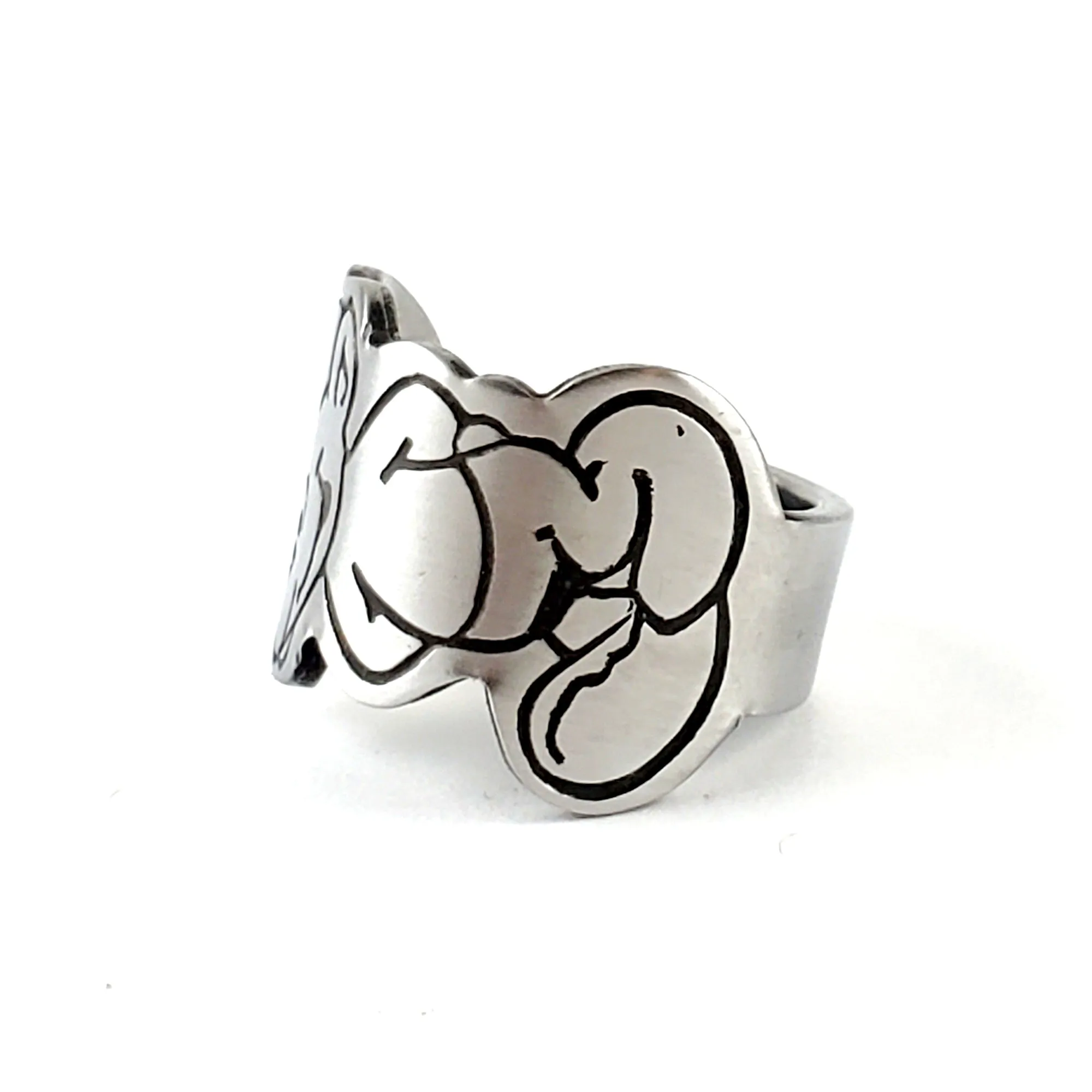 Smurfs Peyo Stainless Steel Spoon Ring