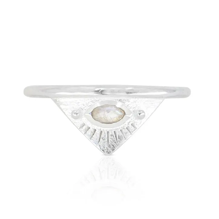 Solaris Moonstone Silver Ring