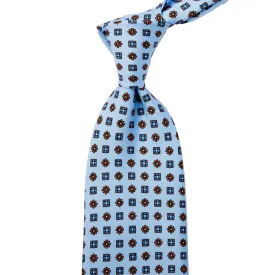 Sovereign Grade Baby Blue Floral 25oz Silk Hopsack Tie (150x8.5 cm)
