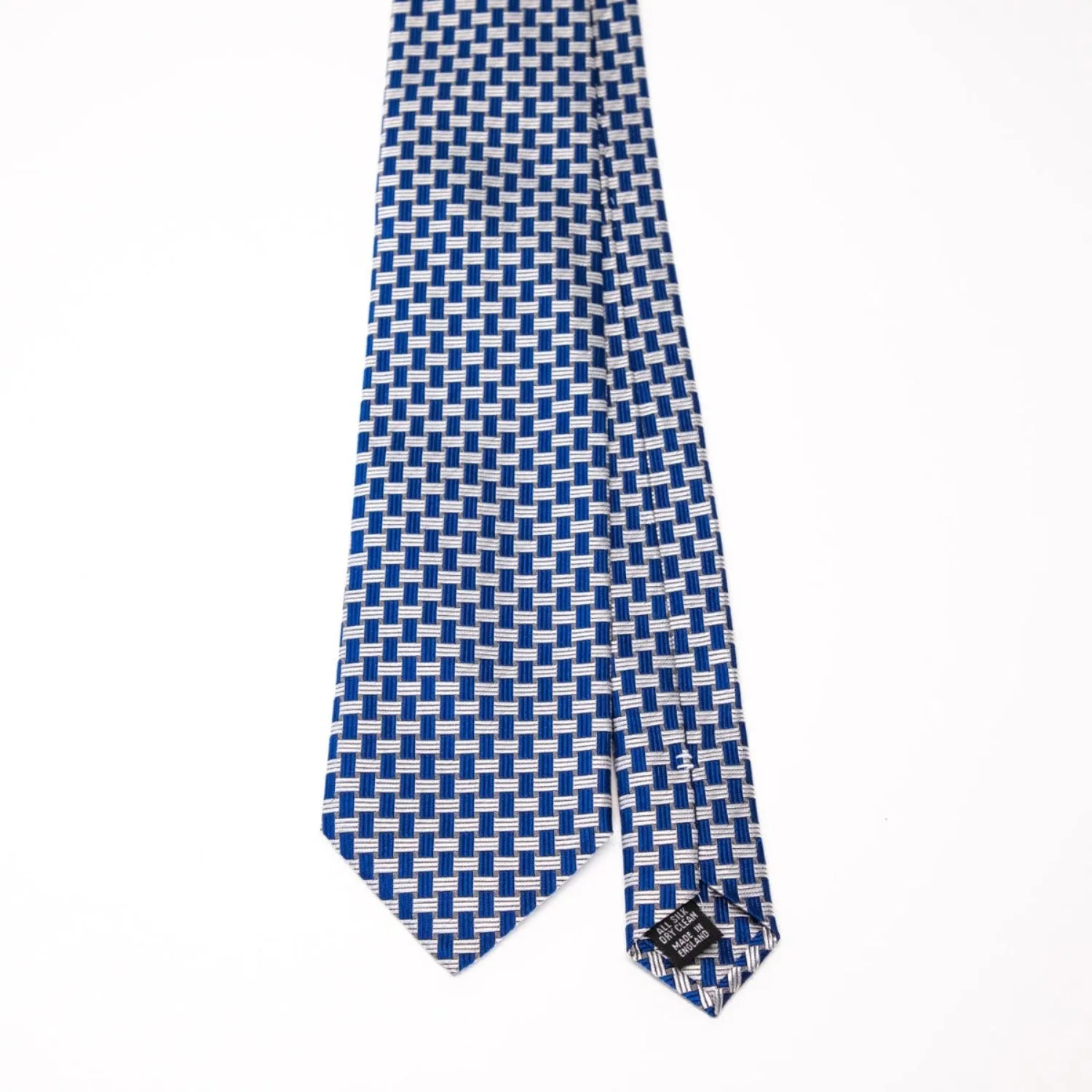 Sovereign Grade Blue Basket Weave Silk Tie