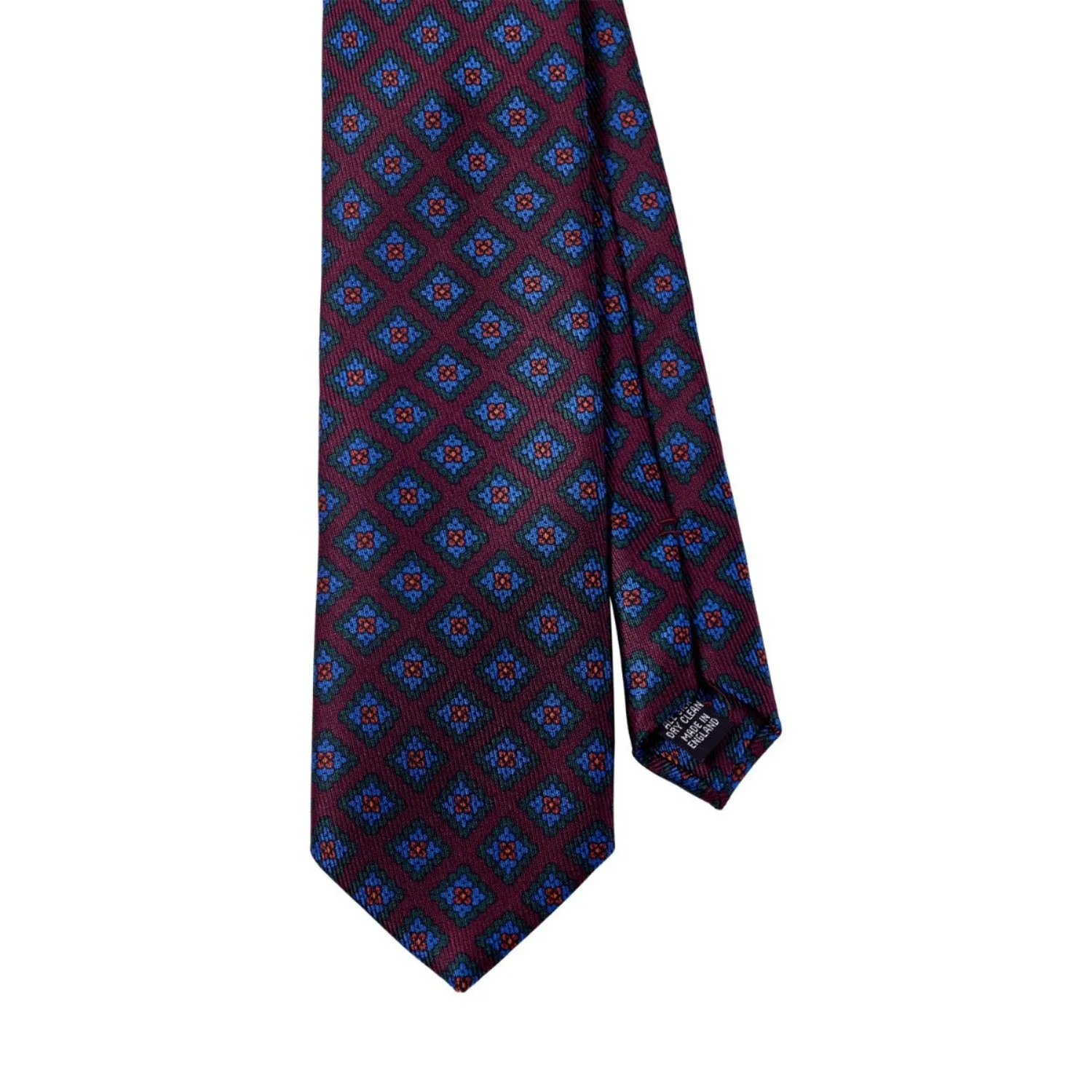 Sovereign Grade Burgundy Diamond Ancient Madder Silk Tie