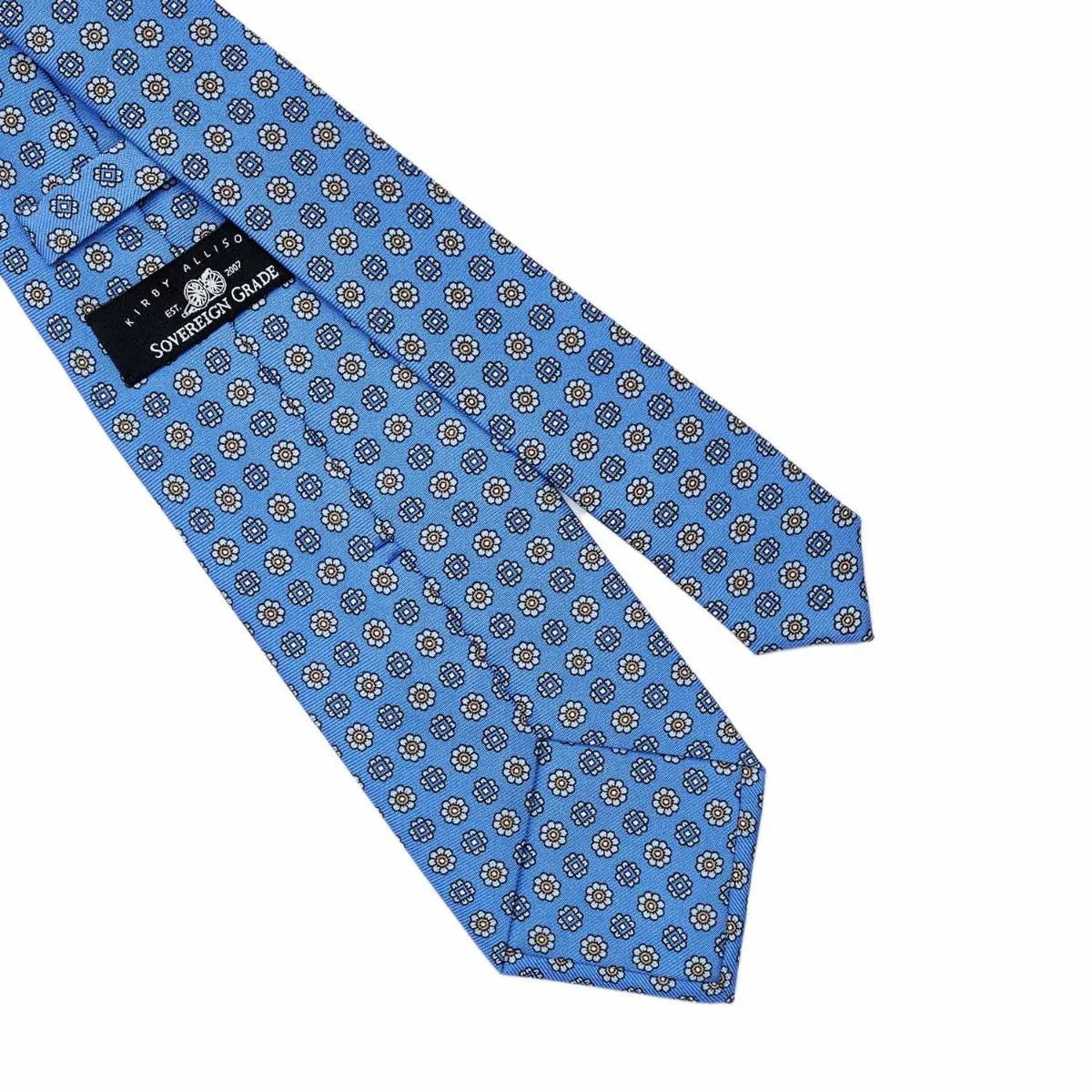 Sovereign Grade Light Blue Floral 36oz Printed Silk Tie