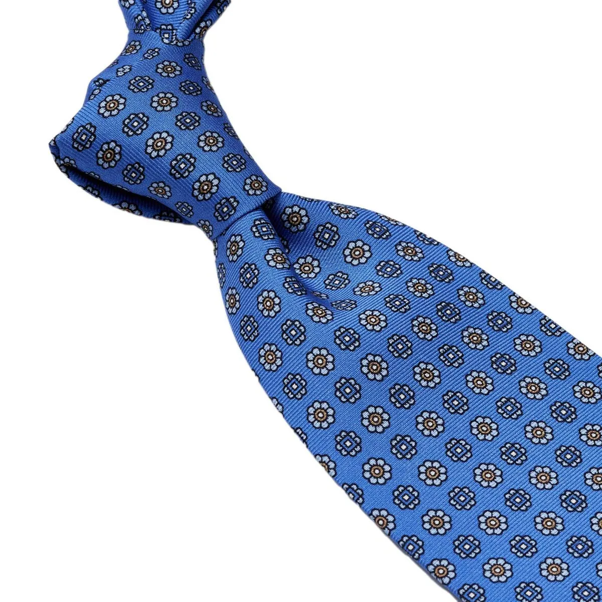 Sovereign Grade Light Blue Floral 36oz Printed Silk Tie