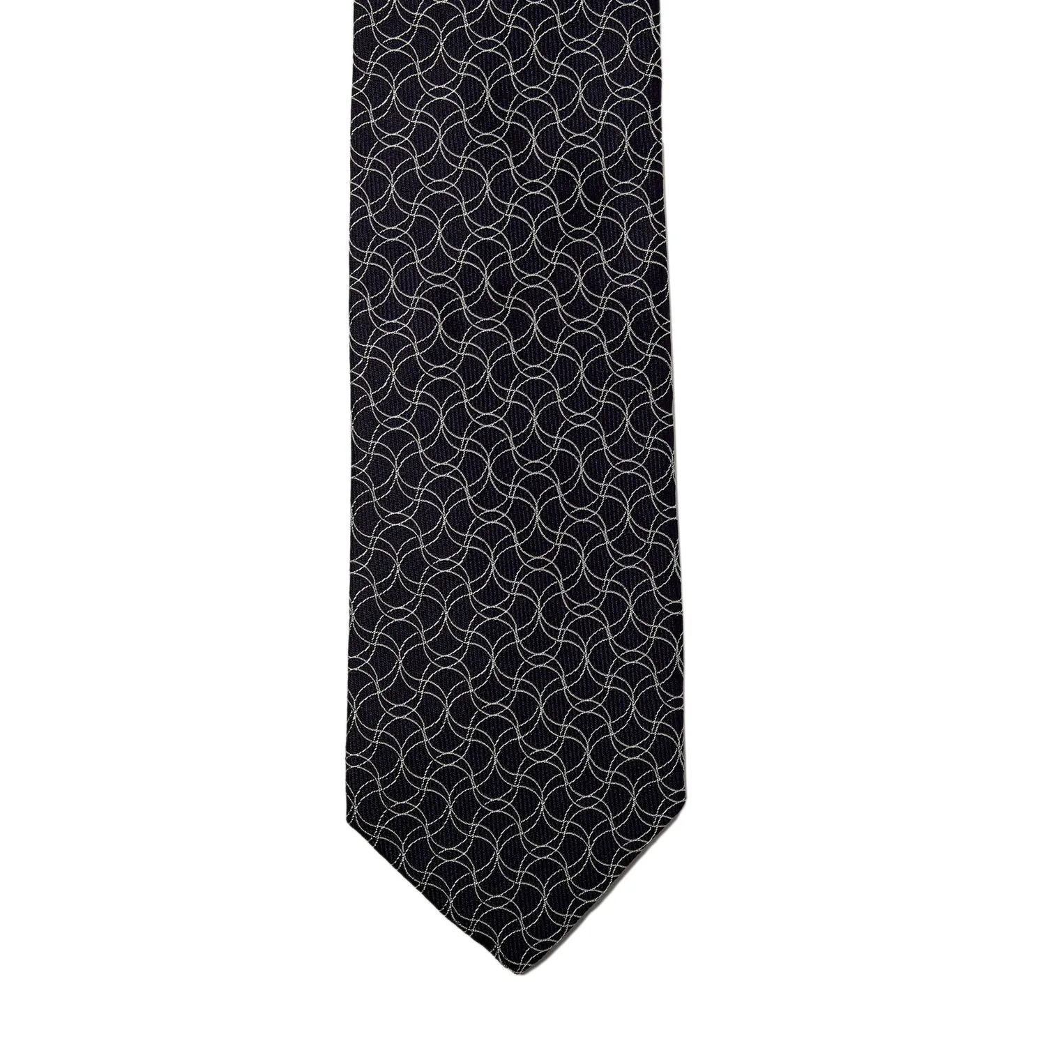 Sovereign Grade Navy and White Swirl Jacquard Tie