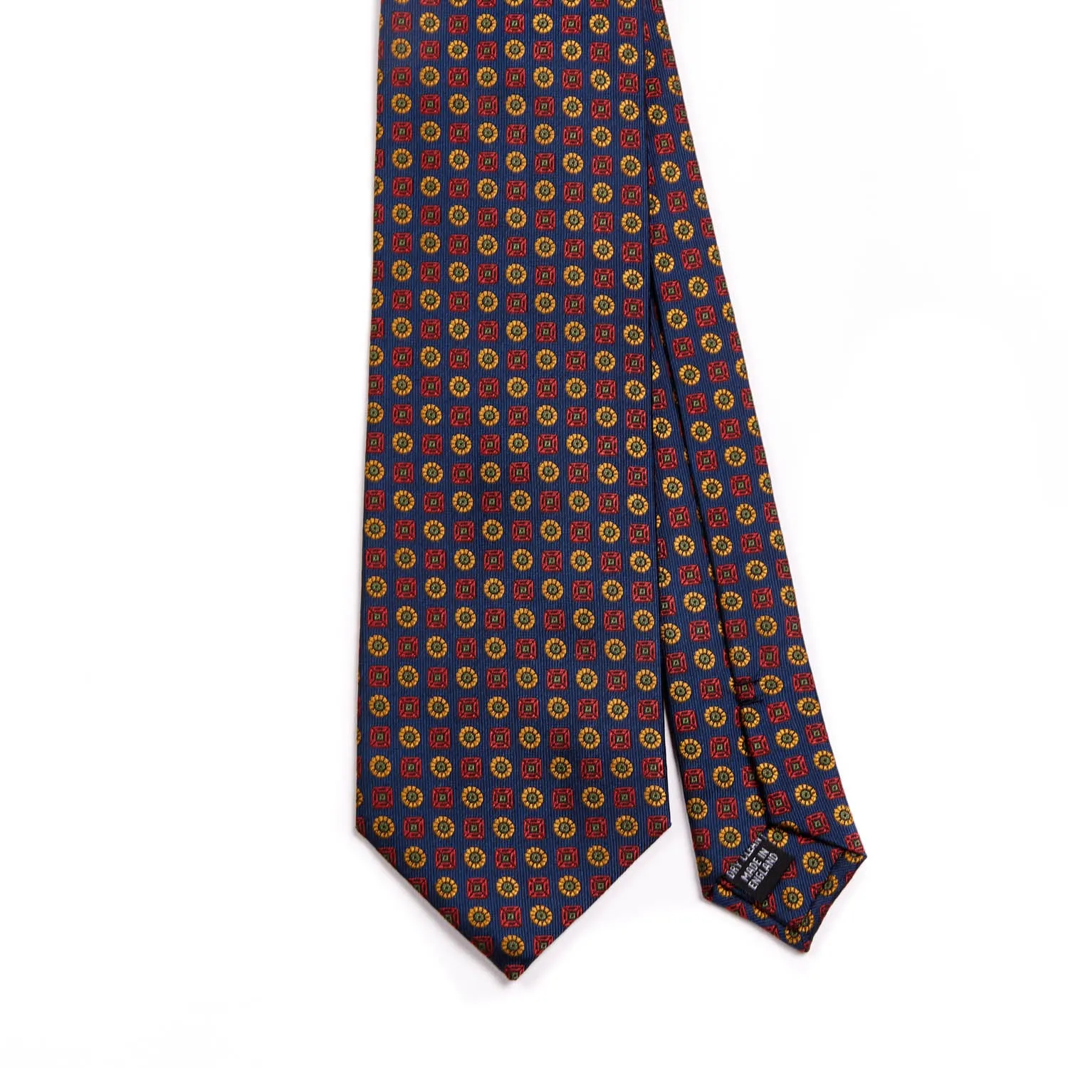 Elegant Navy Floral Jacquard Tie - Sovereign Grade, 150 cm