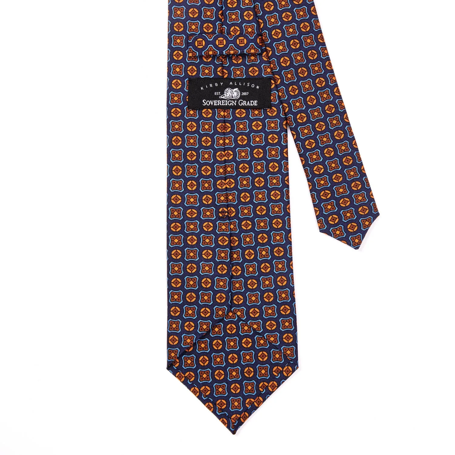 Sovereign Grade Navy Hopsack Tie, 150 cm