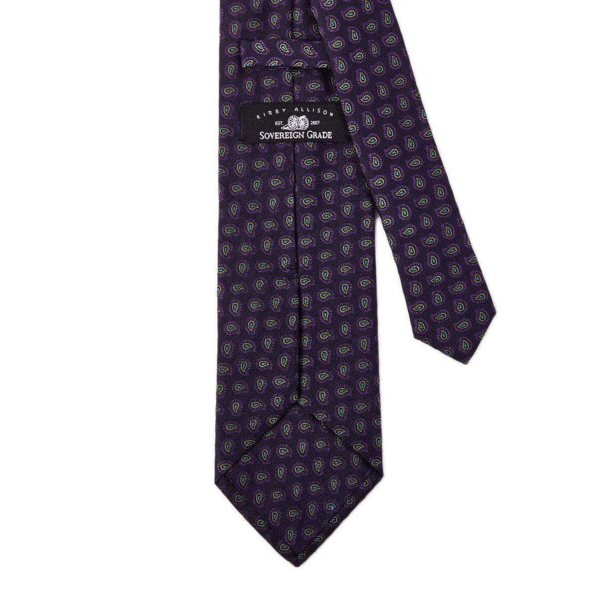 Sovereign Grade Navy Paisley Jacquard Silk Tie