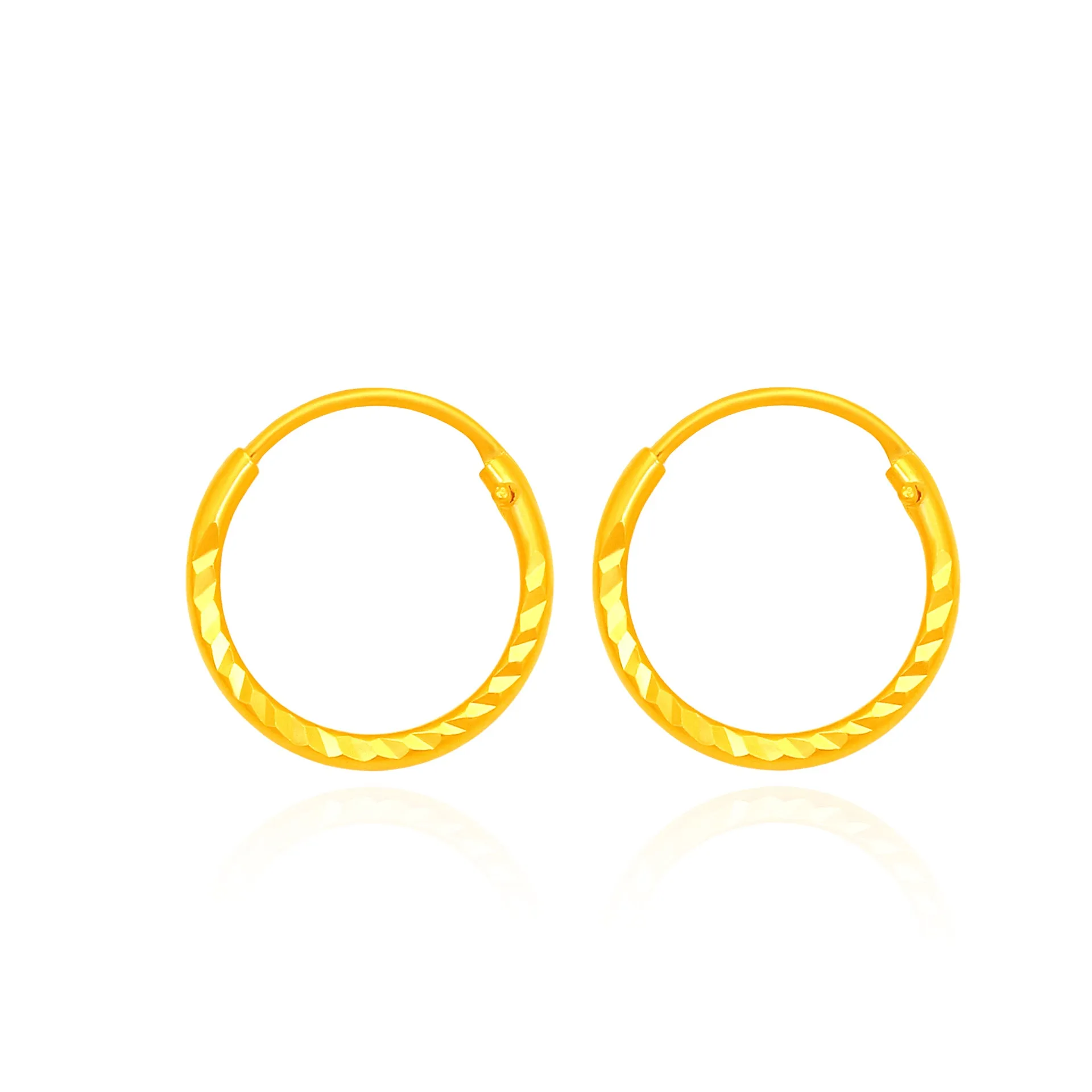 TAKA Jewellery 916 Gold Hoop Earrings