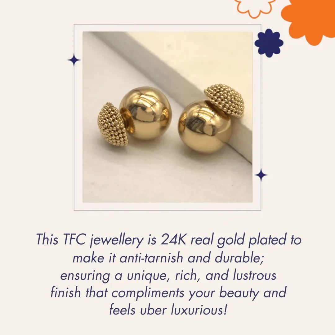 TFC Pearl Moon Gold Plated Pendant Necklace