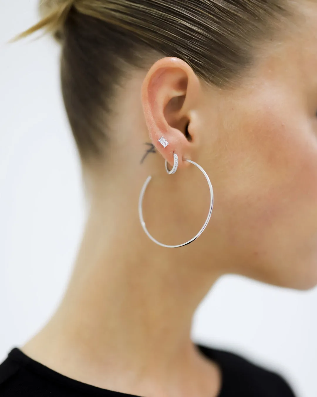 The Essential hoops - silver plated