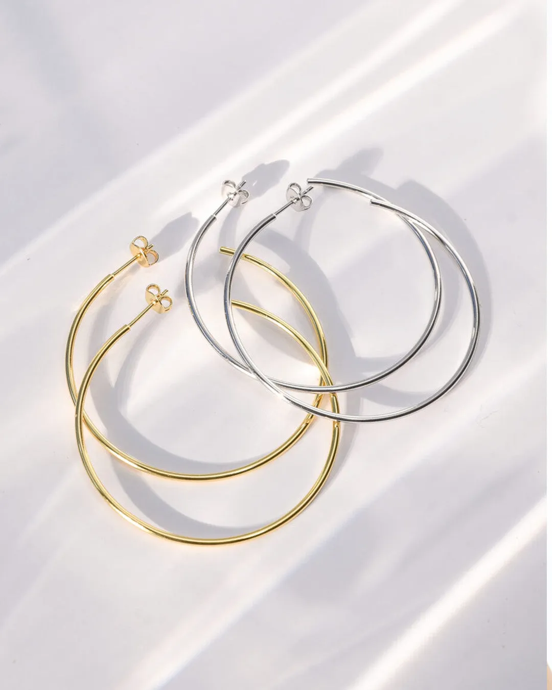 The Essential hoops - silver plated