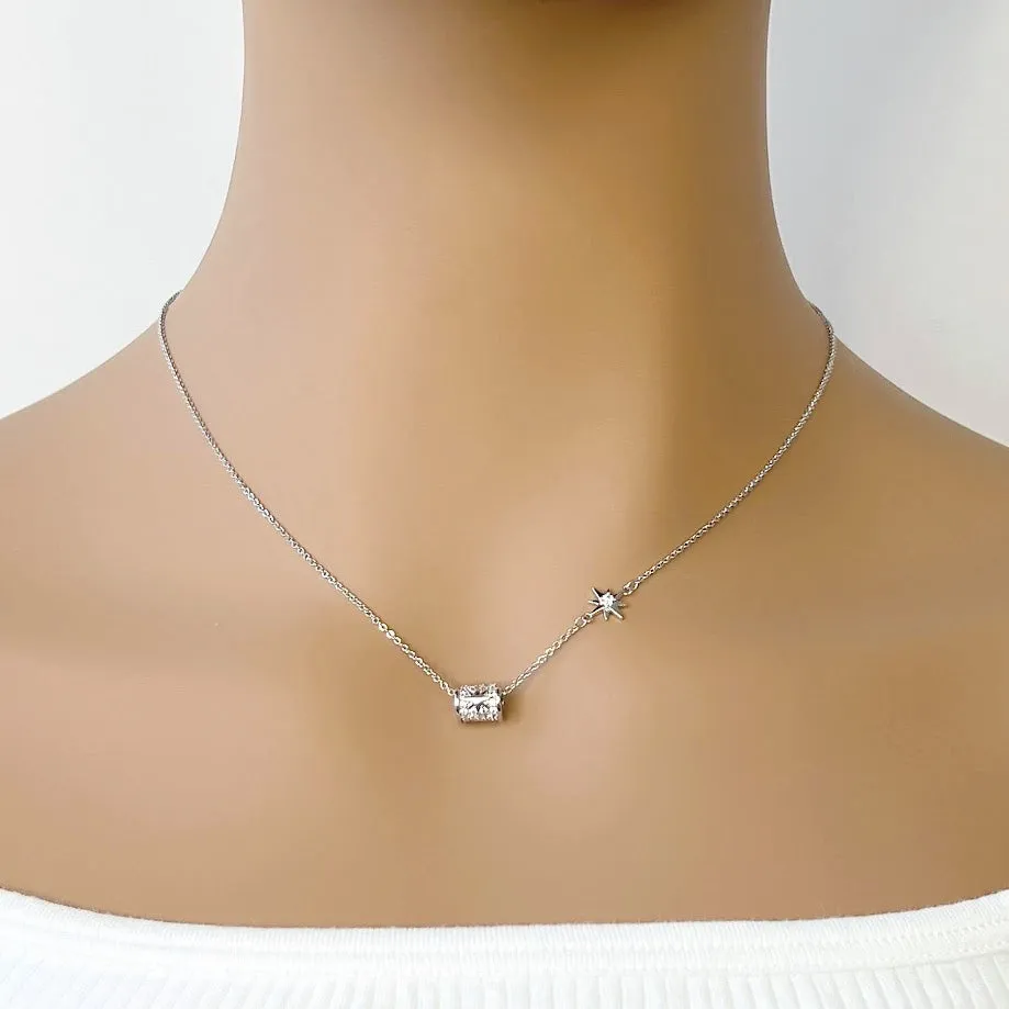 Tunnel Cubic Zirconia Necklace