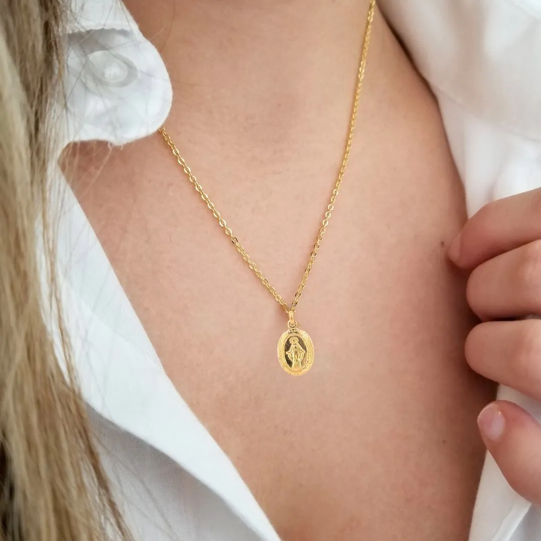 Virgin Mary Pendant Necklace