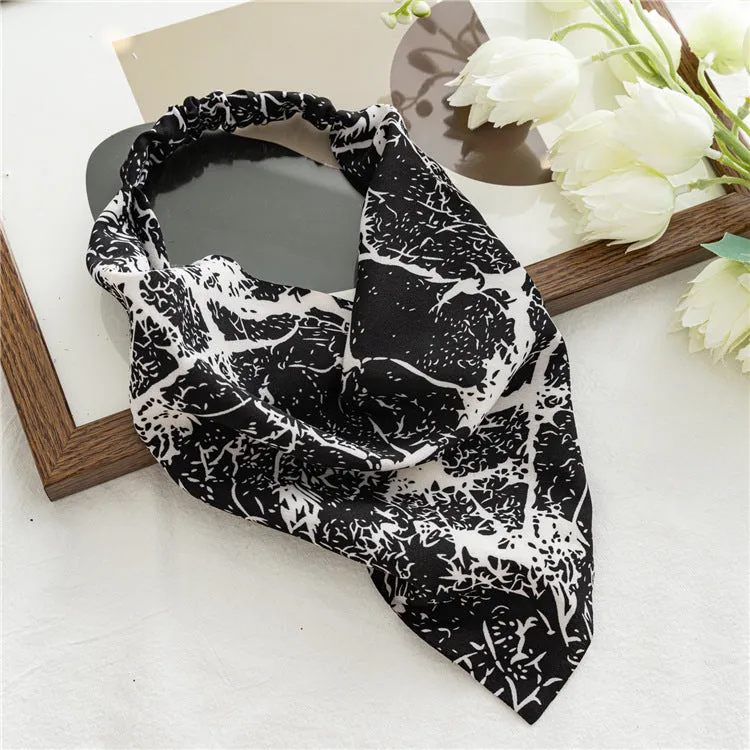 Women's Hair Band Floral Elastic Floral Triangular Binder