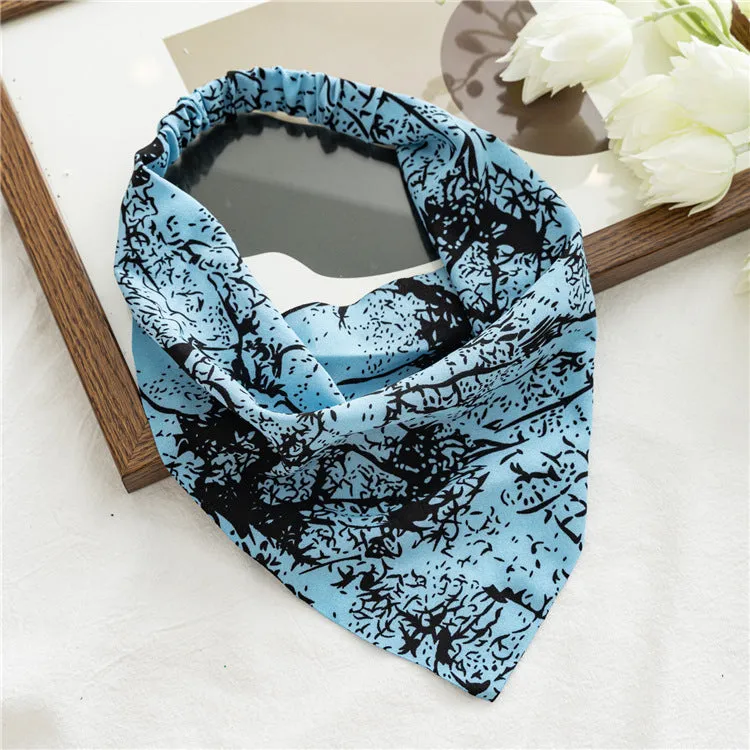 Women's Hair Band Floral Elastic Floral Triangular Binder