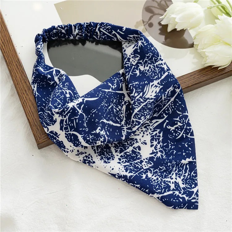 Women's Hair Band Floral Elastic Floral Triangular Binder