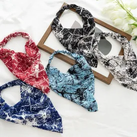 Women's Hair Band Floral Elastic Floral Triangular Binder