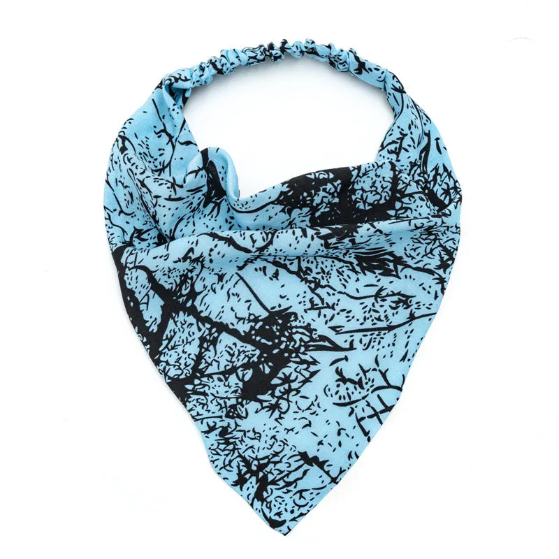 Women's Hair Band Floral Elastic Floral Triangular Binder