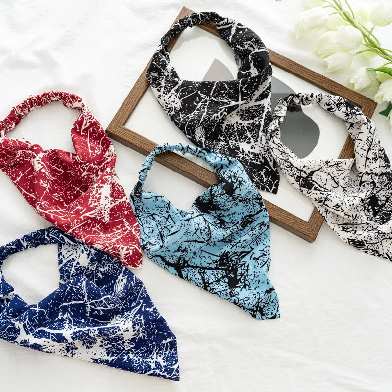Women's Hair Band Floral Elastic Floral Triangular Binder