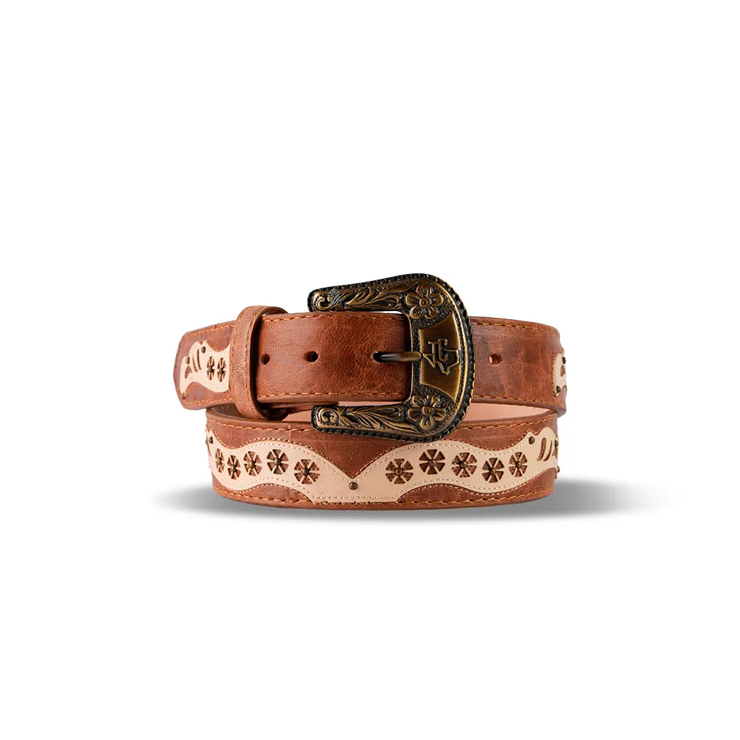 Womens Texas Country Western Leather Belt Mad Dog Sam Love