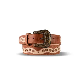 Womens Texas Country Western Leather Belt Mad Dog Sam Love