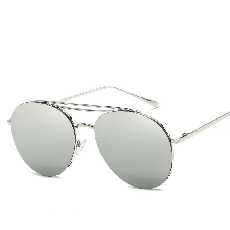 YELLOW AVIATOR DOUBLE BARRE SUNGLASSES